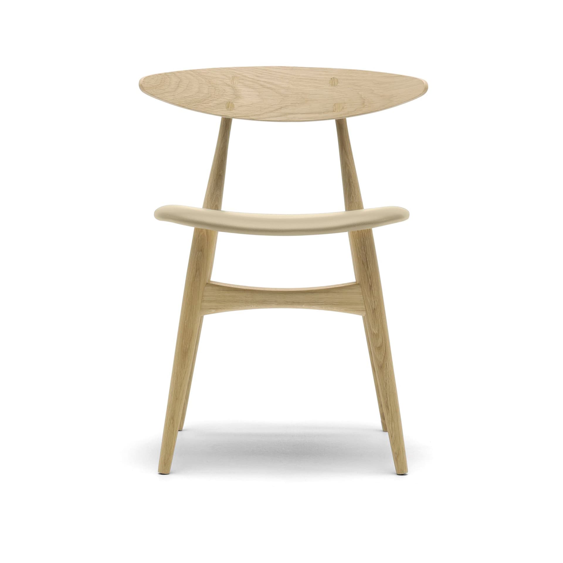 Carl Hansen - CH33P - Klädd sits, Oljad Ek, Lädergrupp B Thor - 300 - Spisestoler - Hans J. Wegner - Tre farget - Tre