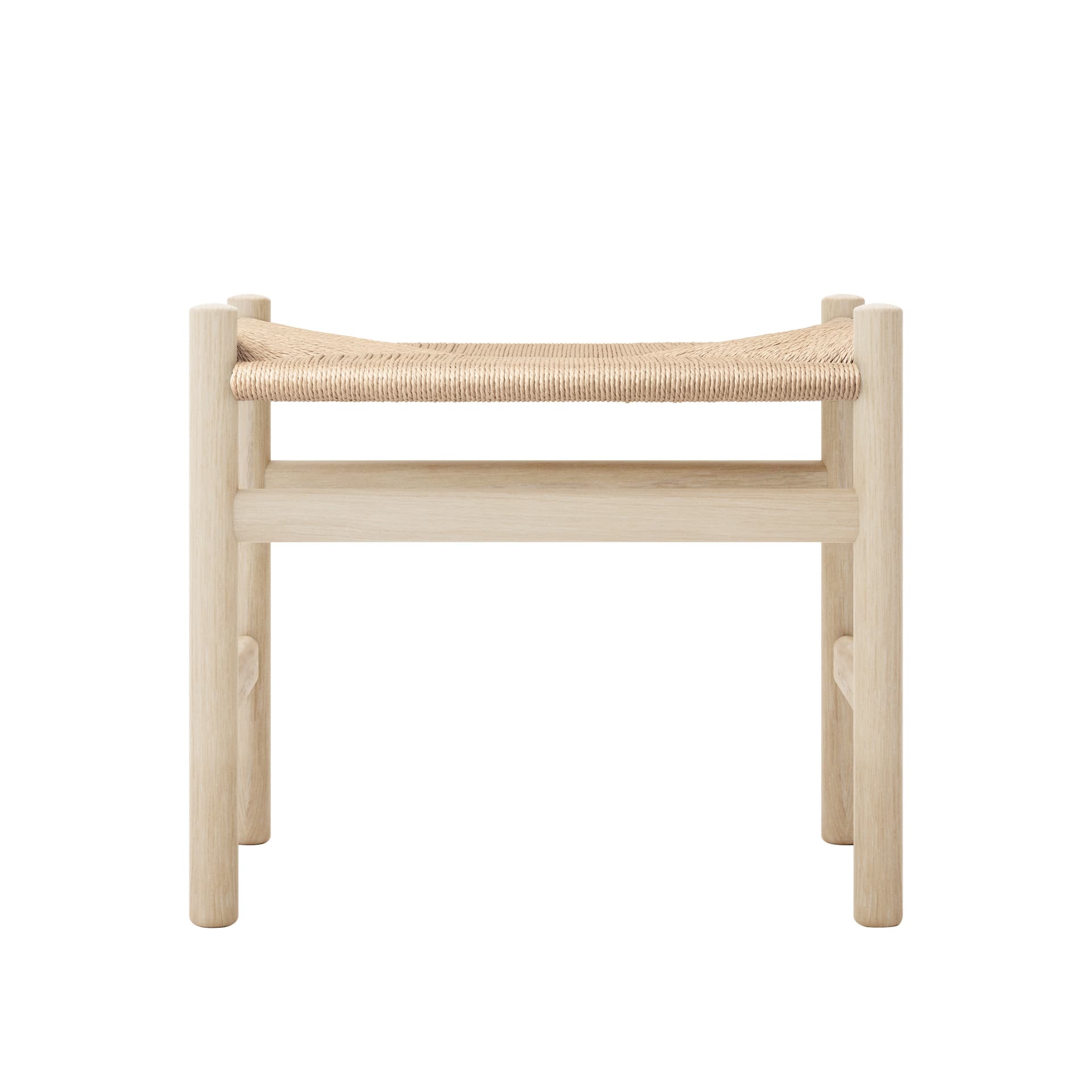 Carl Hansen - CH53, Ek, Tvålad, Naturflätad, 39 cm - Skamler & Taburetter - Hans J. Wegner - Tre farget - Papir/Tre