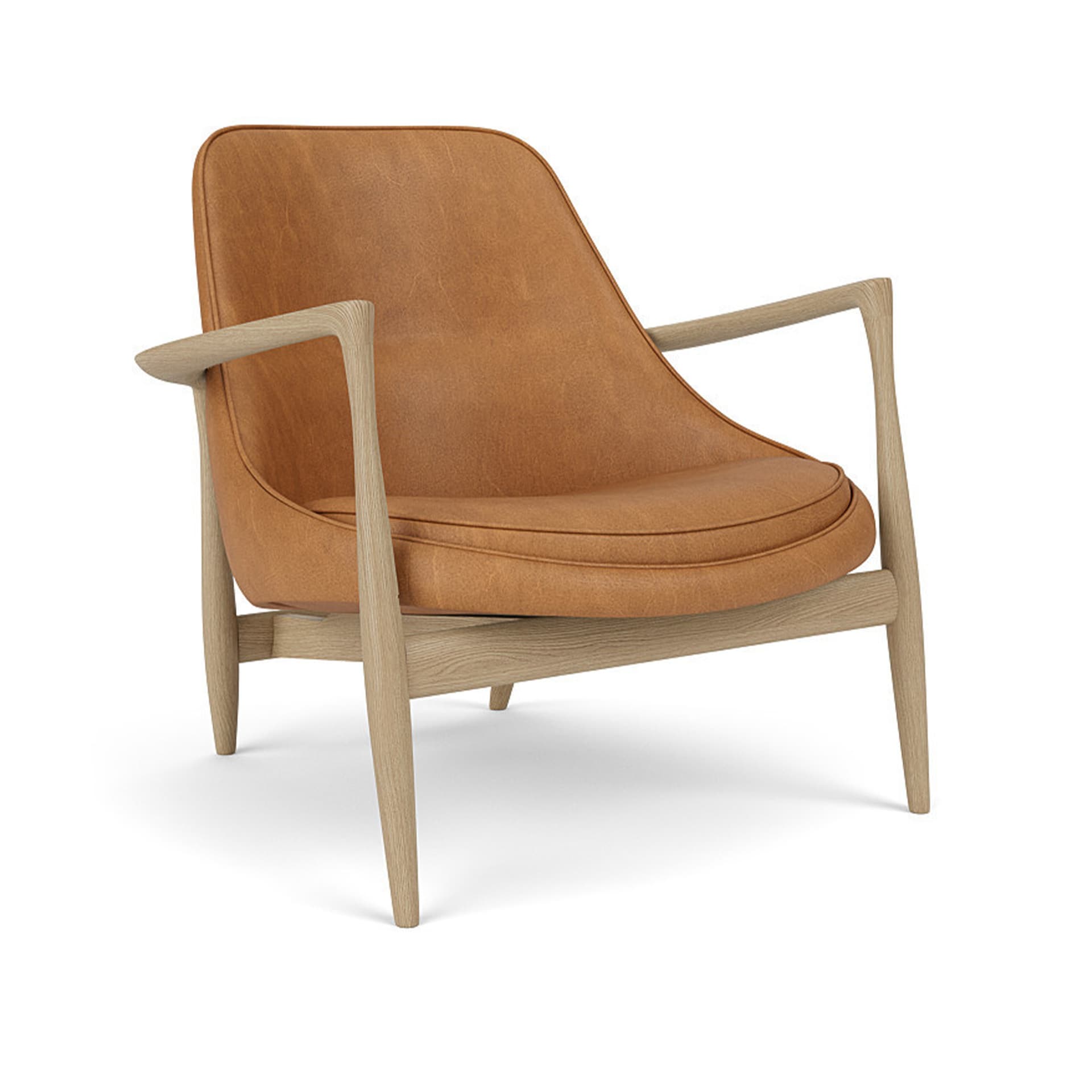 Audo Copenhagen - Elizabeth Lounge Chair Natural Oak / Dunes 21000 - Lenestoler - Ib Kofod-Larsen - Brun - Tre/Tekstilmateriale/Skum