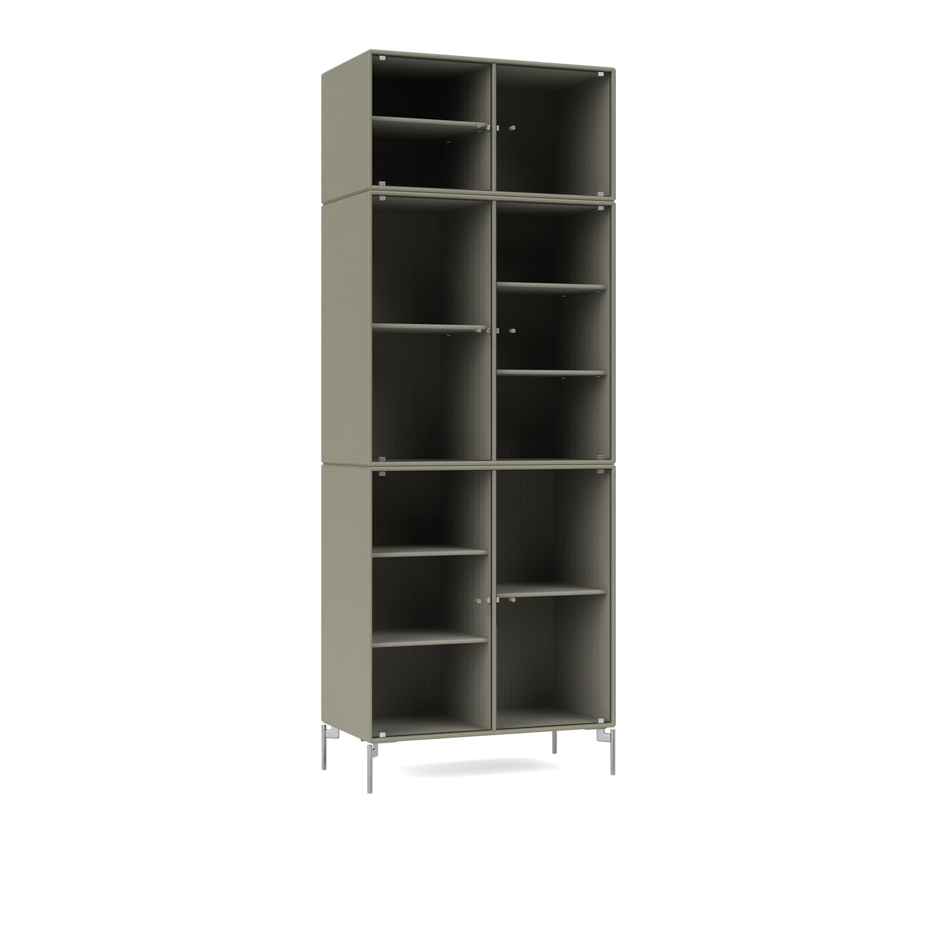 Montana - Ripple Iv – Vitrine Cabinet 144-Fennel Matt Chrome - Vitrineskap - Peter J. Lassen - Grønn - Tre