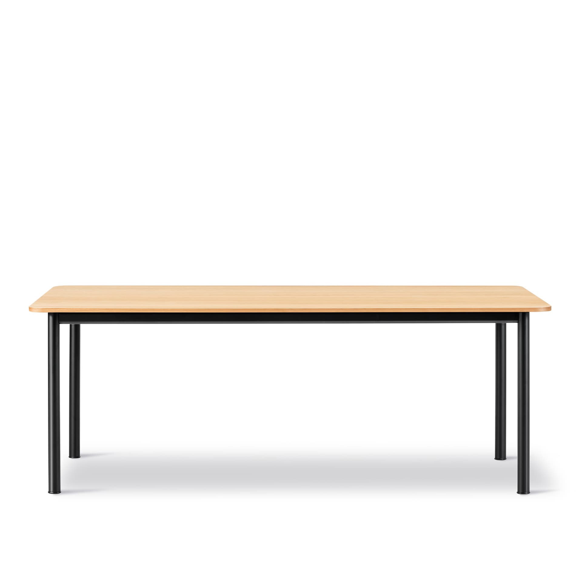 Fredericia Furniture - Plan Table - Table 200 x 100 cm - height 73 cm - Oak veneer lacquered - Edges in matching veneer - Black - Skrivebord - Edward Barber & Jay Osgerby - Tre farget - Tre