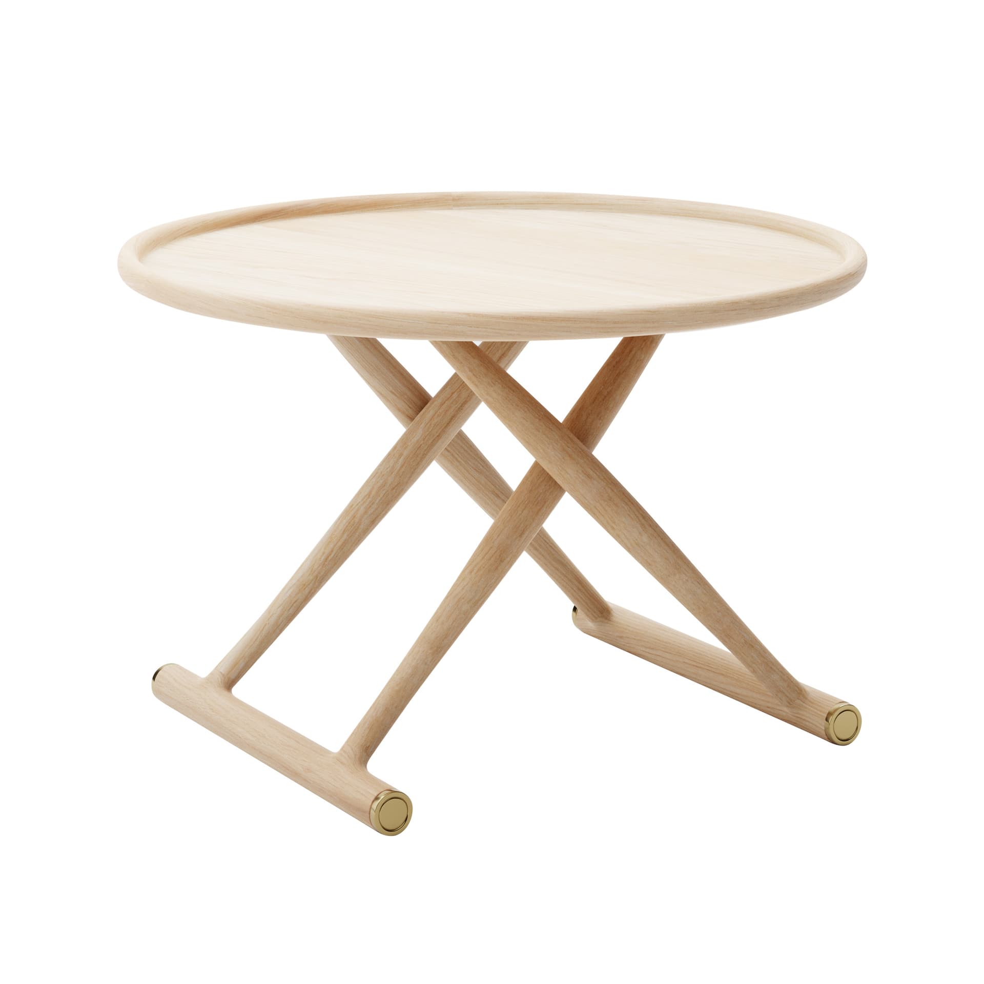 Carl Hansen - ML10097 - Egyptiska Bordet, Vitoljad Ek, Ø 85 cm - Småbord & sidebord - Mogens Lassen - Tre farget - Tre