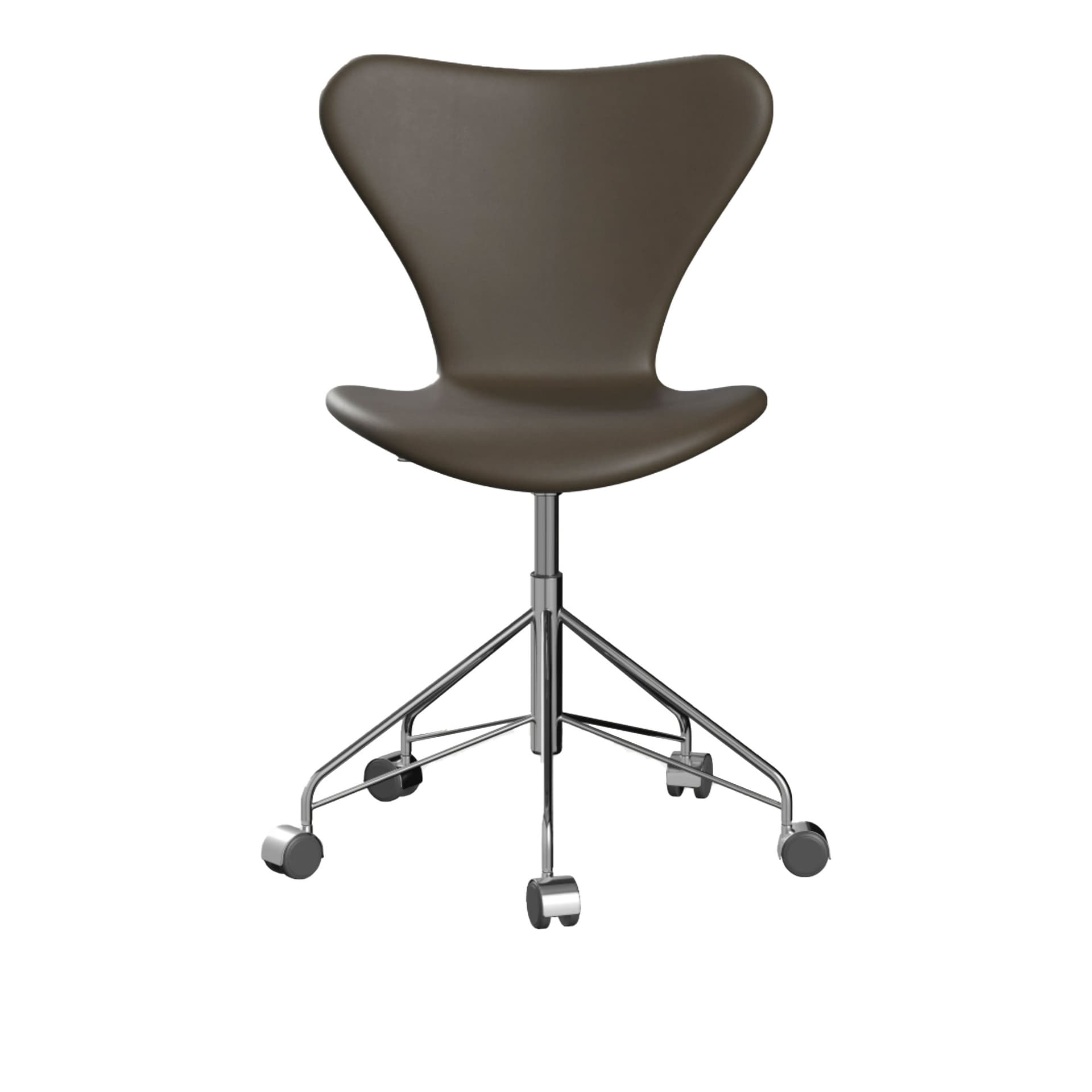 Fritz Hansen - 3117 Sjuan, Fully Upholstered, Base Chromed - Kontorstoler - Arne Jacobsen
