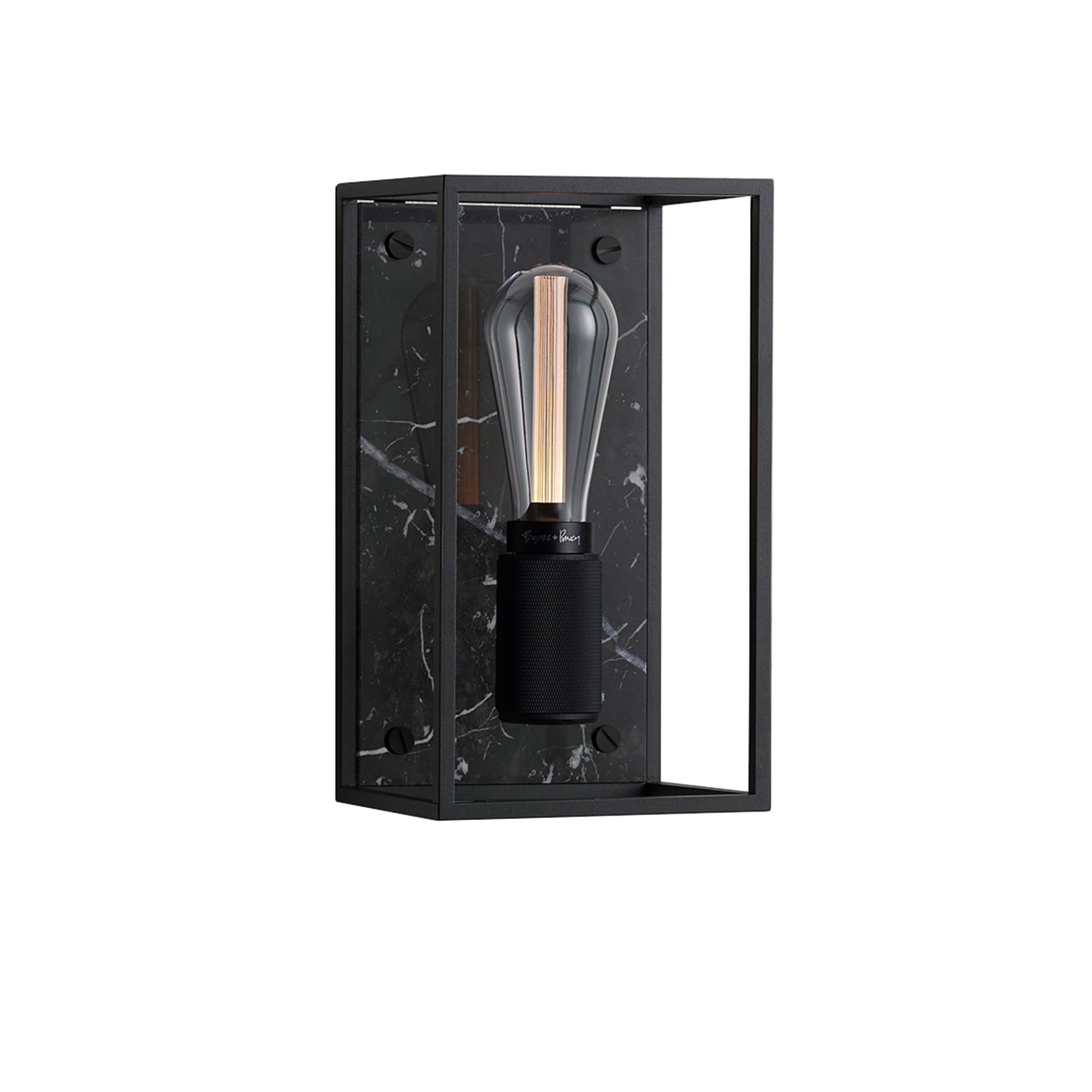 Buster + Punch - Caged Wall 1.0 Medium - Satin Black Marble - Vegglamper - Massimo Buster Minale - Svart - Metall/Stein