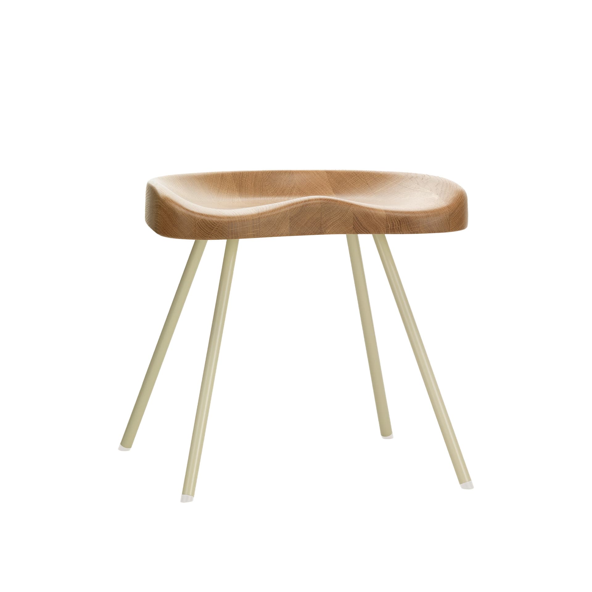 Vitra - Tabouret 307 / Solid Natural Oak - Krakker - Jean Prouvé - Tre farget - Tre