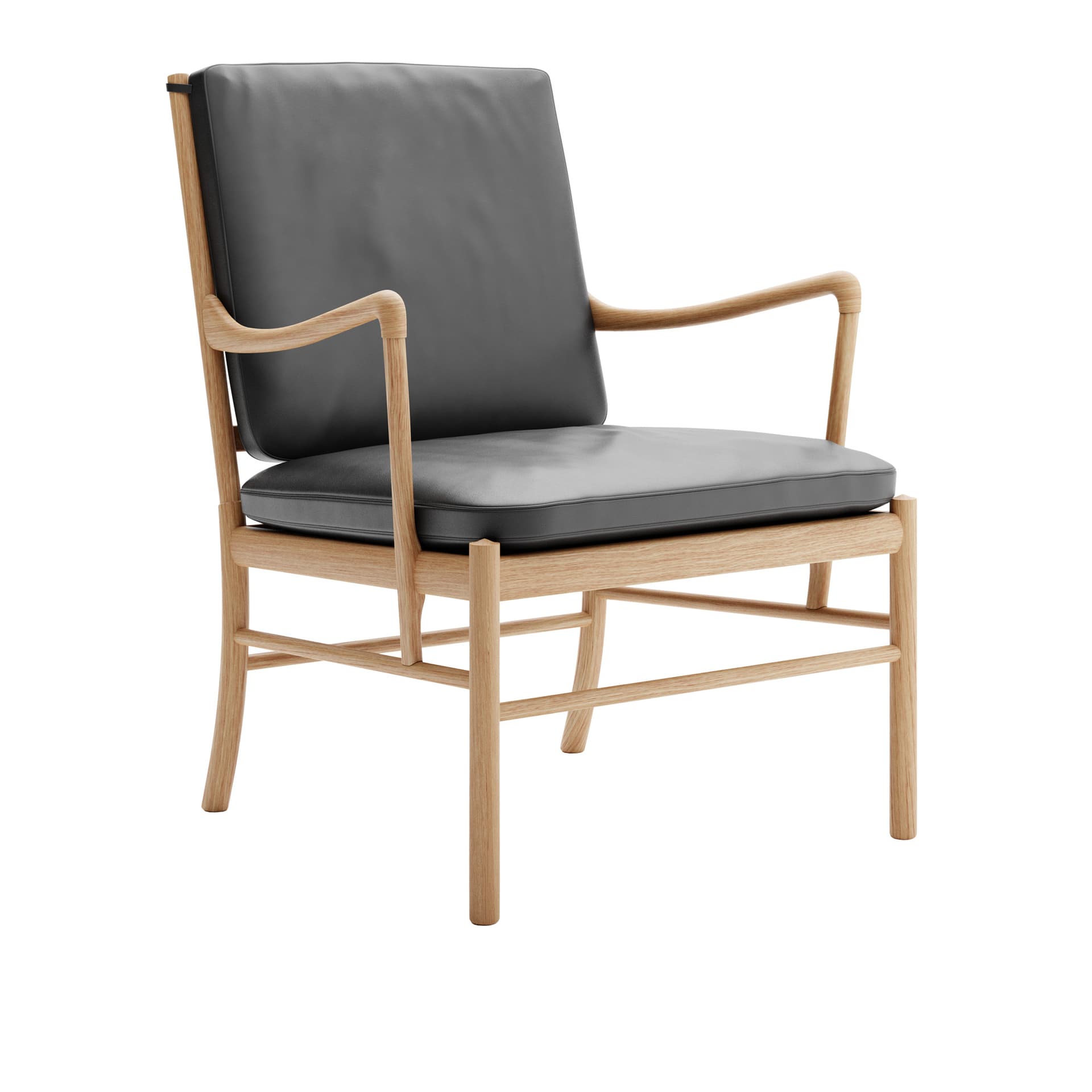 Carl Hansen - OW149 - Colonial Chair, Oljad Ek, Lädergrupp B Thor - 301 - Lenestoler - Ole Wanscher