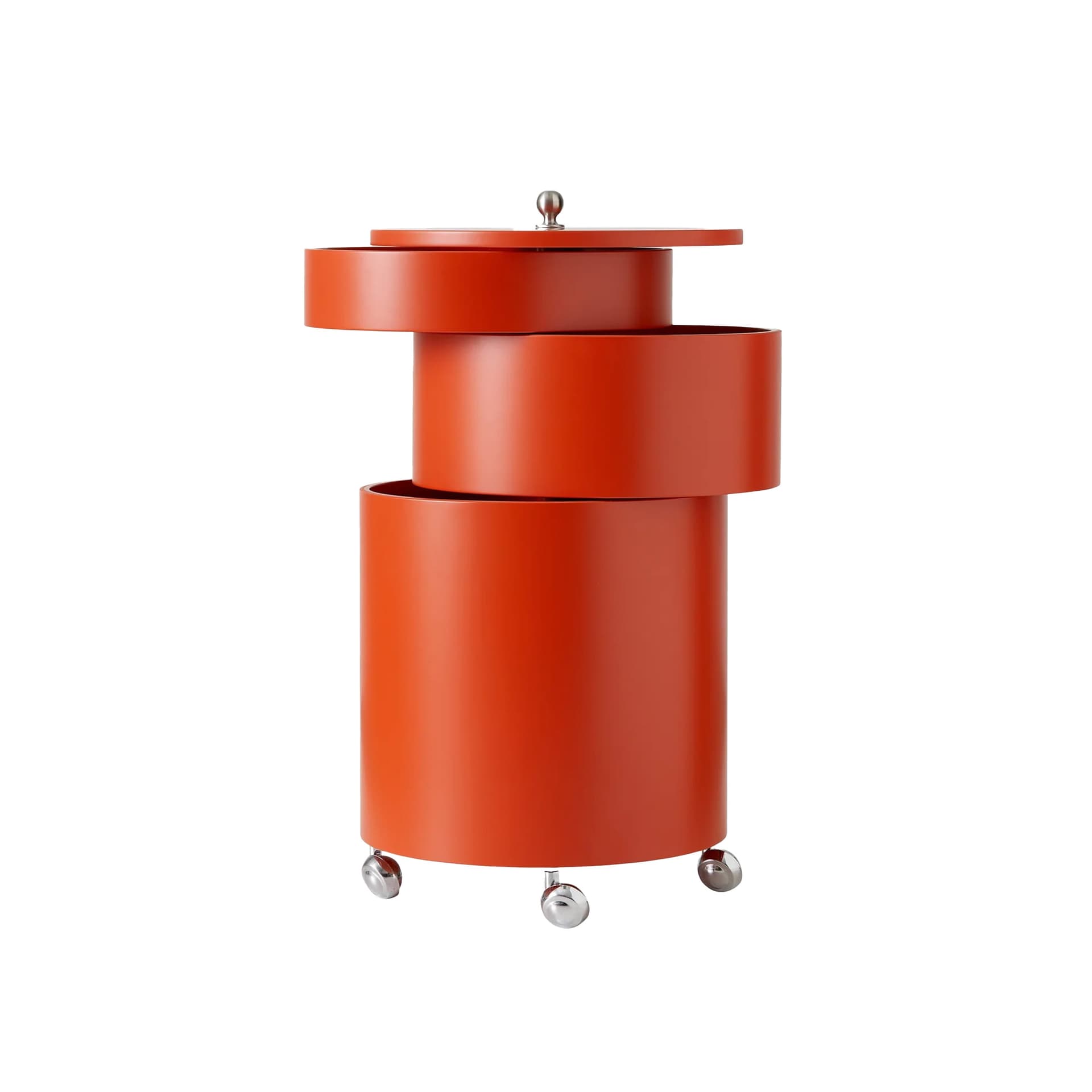 Verpan - Barboy Storage, Orange, Moulded Painted MDF - Småbord & sidebord - Verner Panton - Oransje - Metall