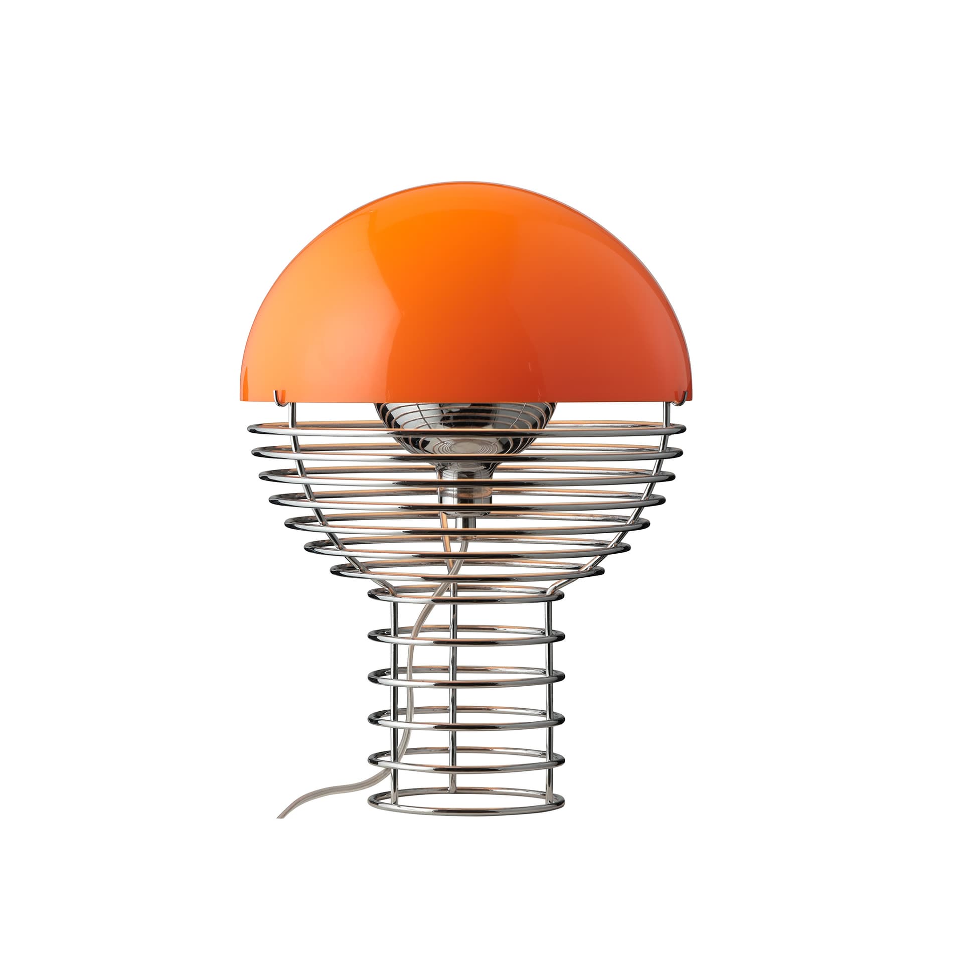 Verpan - Wire bordlampe Ø30 krom/oransje