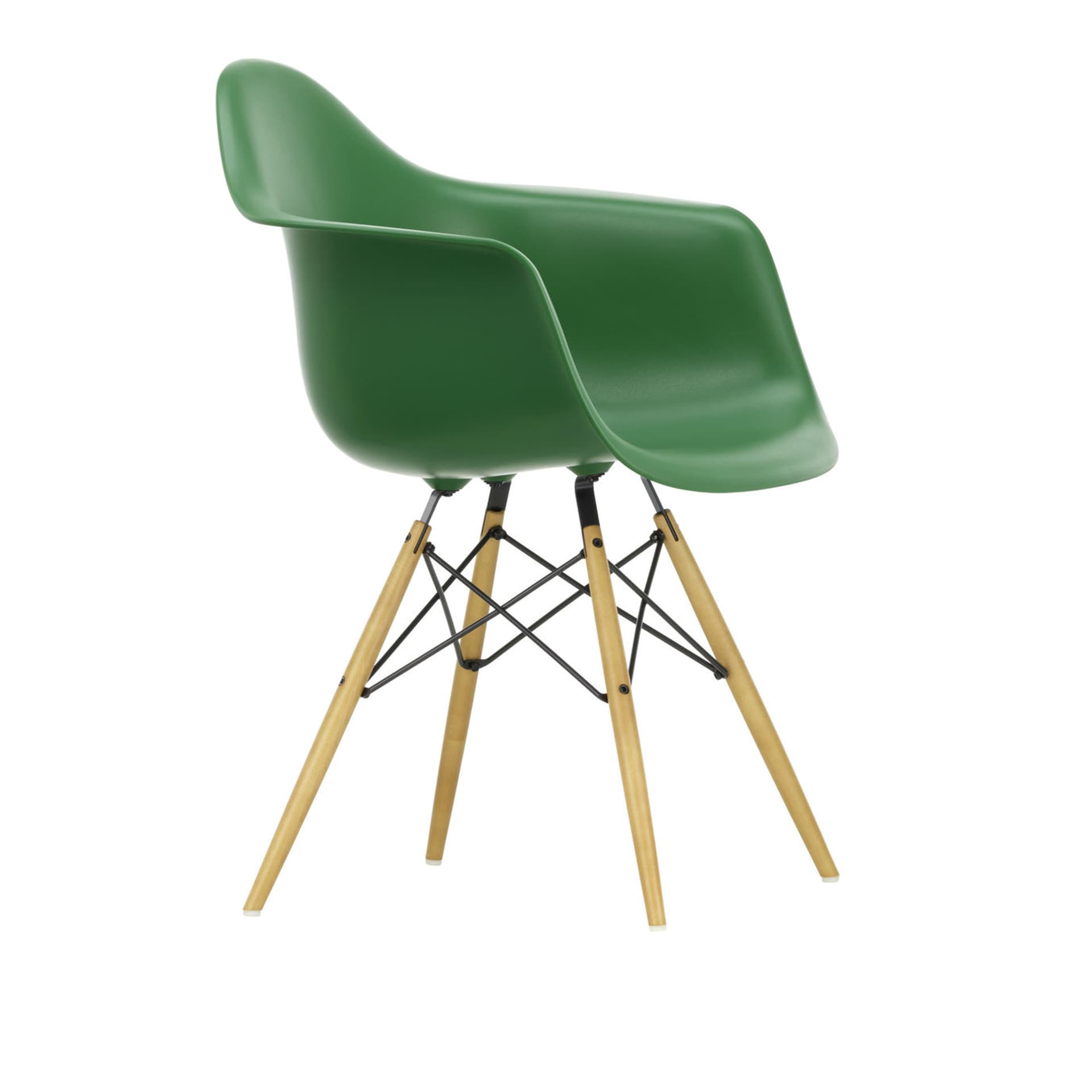 Vitra - Eames RE Plastic Armchair DAW 17 Emerald, Golden Maple - Spisestoler - Charles & Ray Eames - Grønn - Metall/Plast