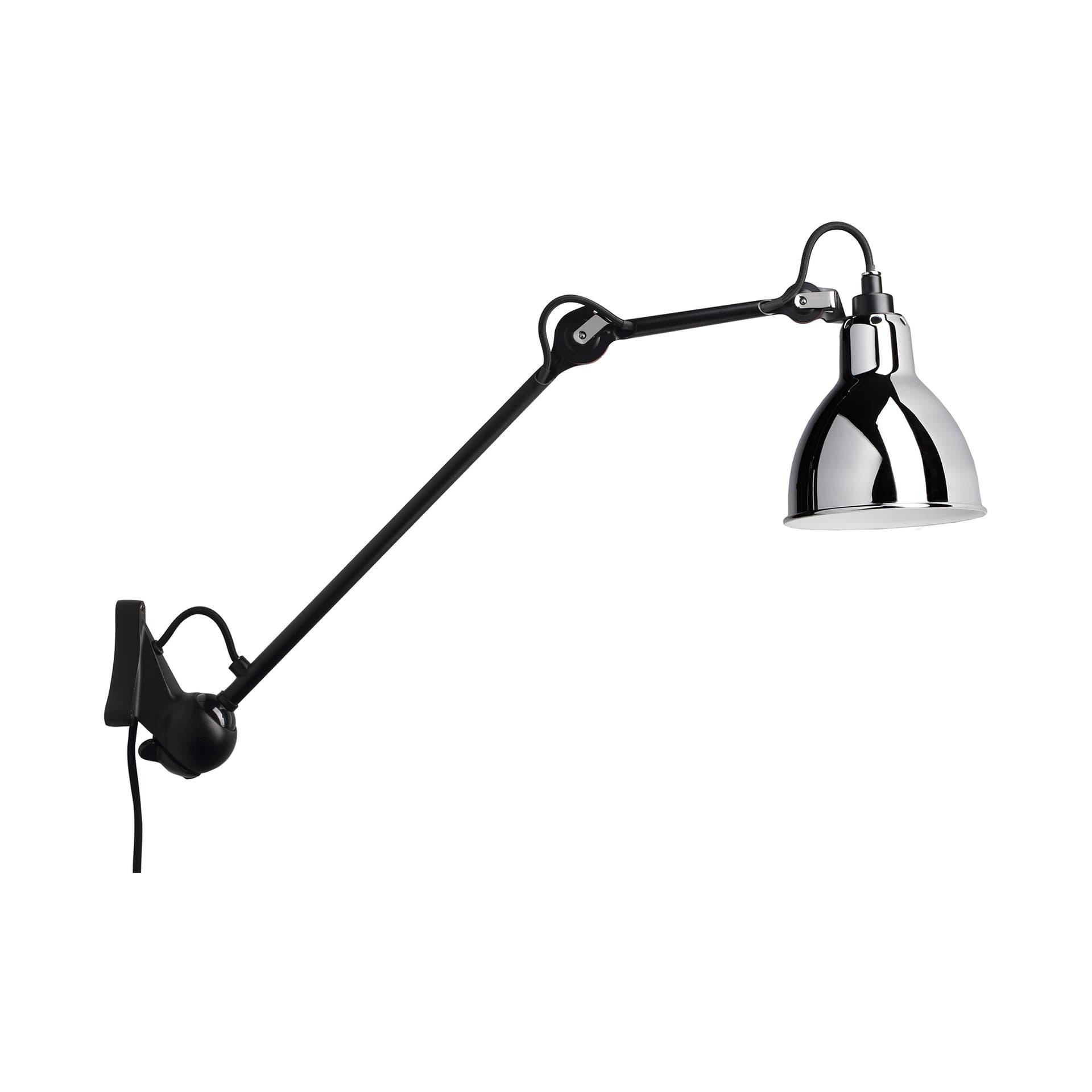 DCWéditions - Lampe Gras No222 - Round - Svart bas, Krom - Vegglamper - Bernard-Albin Gras - Sølv - Metall