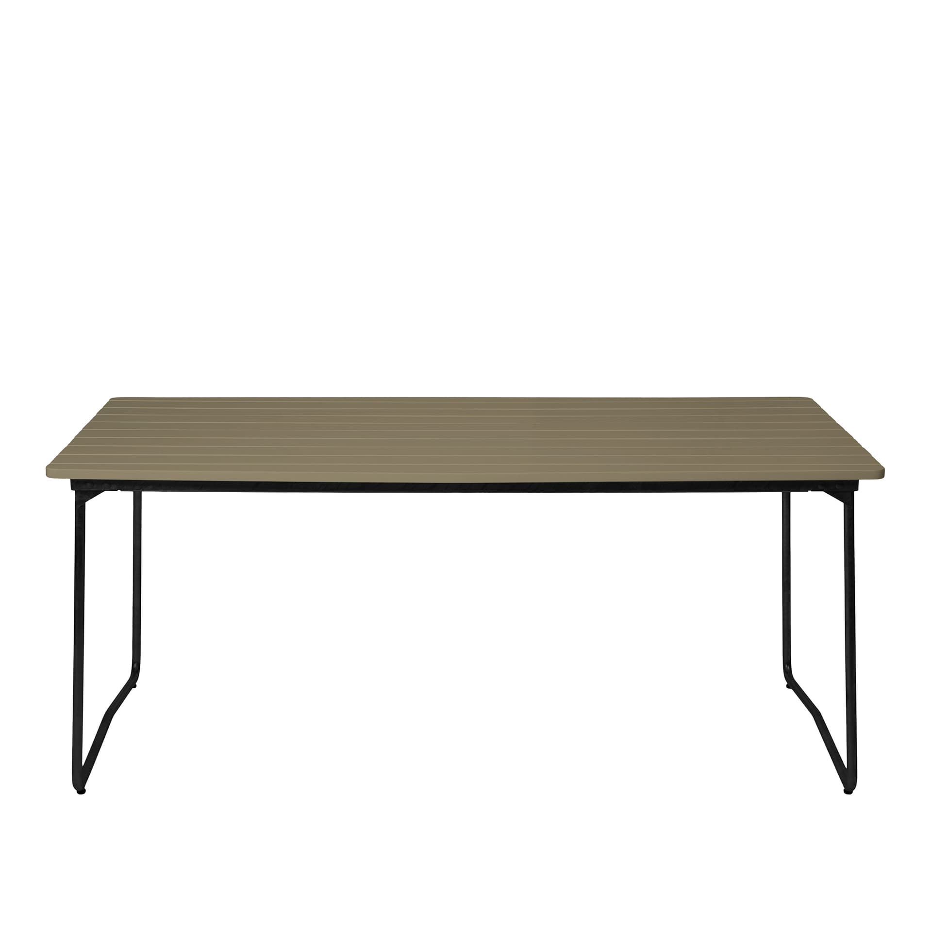 Grythyttan Stålmöbler - Bord B31 170cm svart stativ lysegrønn eik - Utendørs spisebord - Grønn