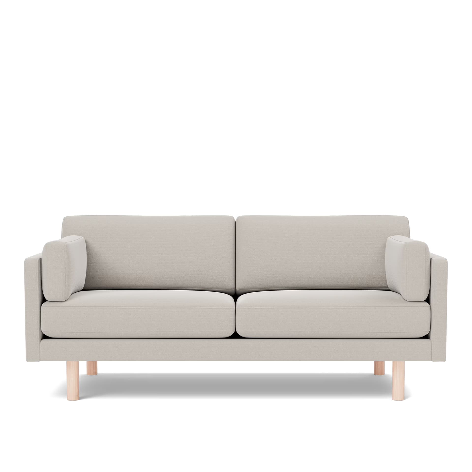 Fredericia Furniture - EJ220 Sofa - 2,5 seater - 185 cm - Erik 3790 Linen - Down wrap - without buttons - Oak soap treated - Sofaer - Erik Jørgensen