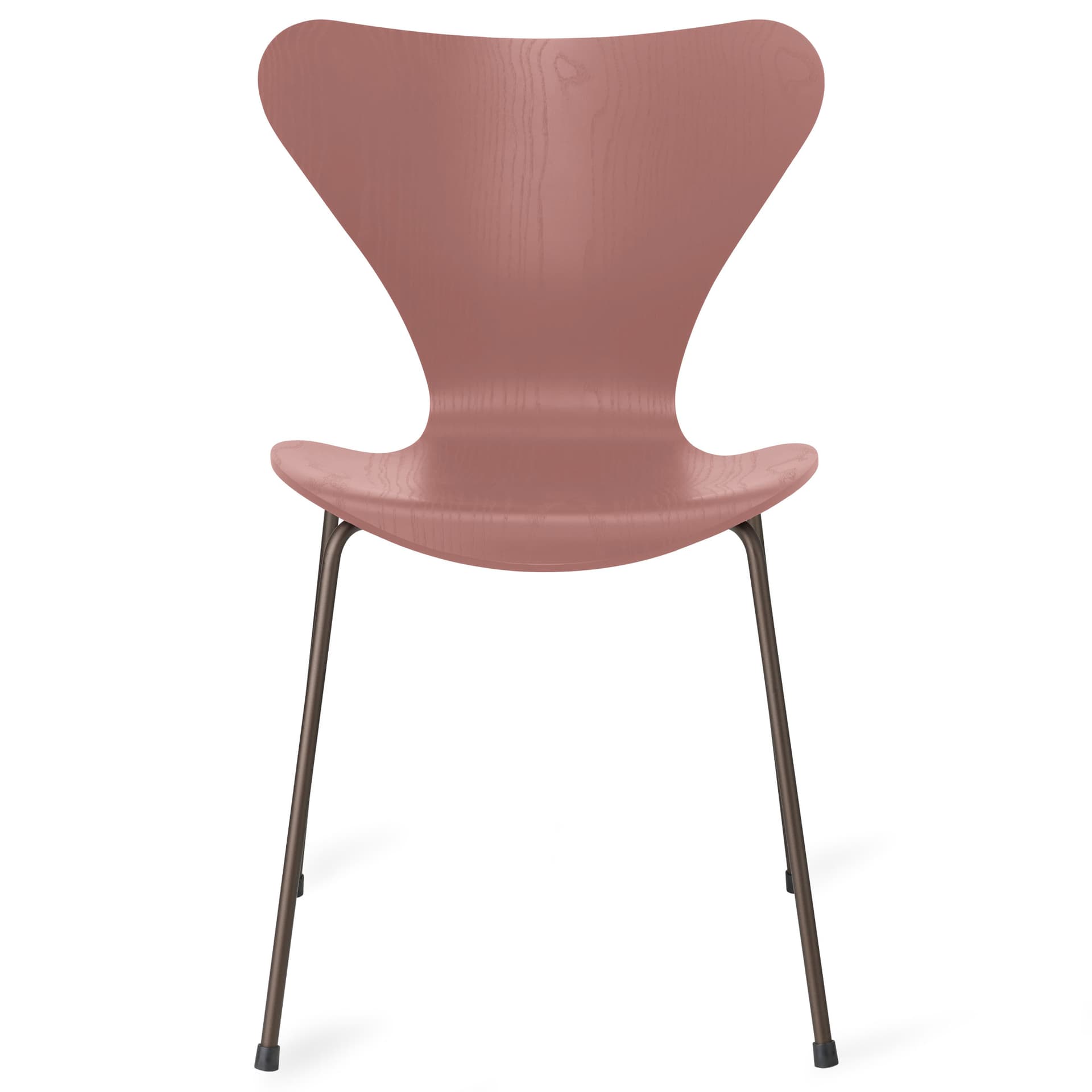 Fritz Hansen - Series 7 stol 3107 farget askfiner stålram brun bronse wild rose - Spisestoler - Arne Jacobsen - Rosa - Metall/Tre