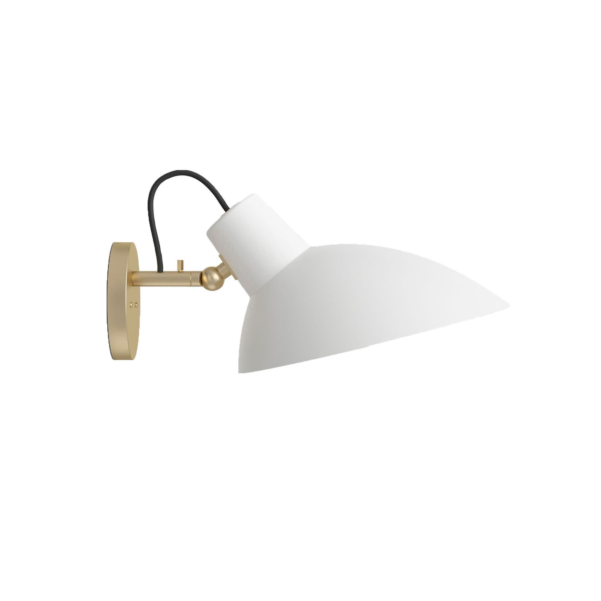 Astep - VV Cinquanta Wall, Brass Mount, White Reflector - Sengelamper - Vittoriano Viganò - Hvit - Metall