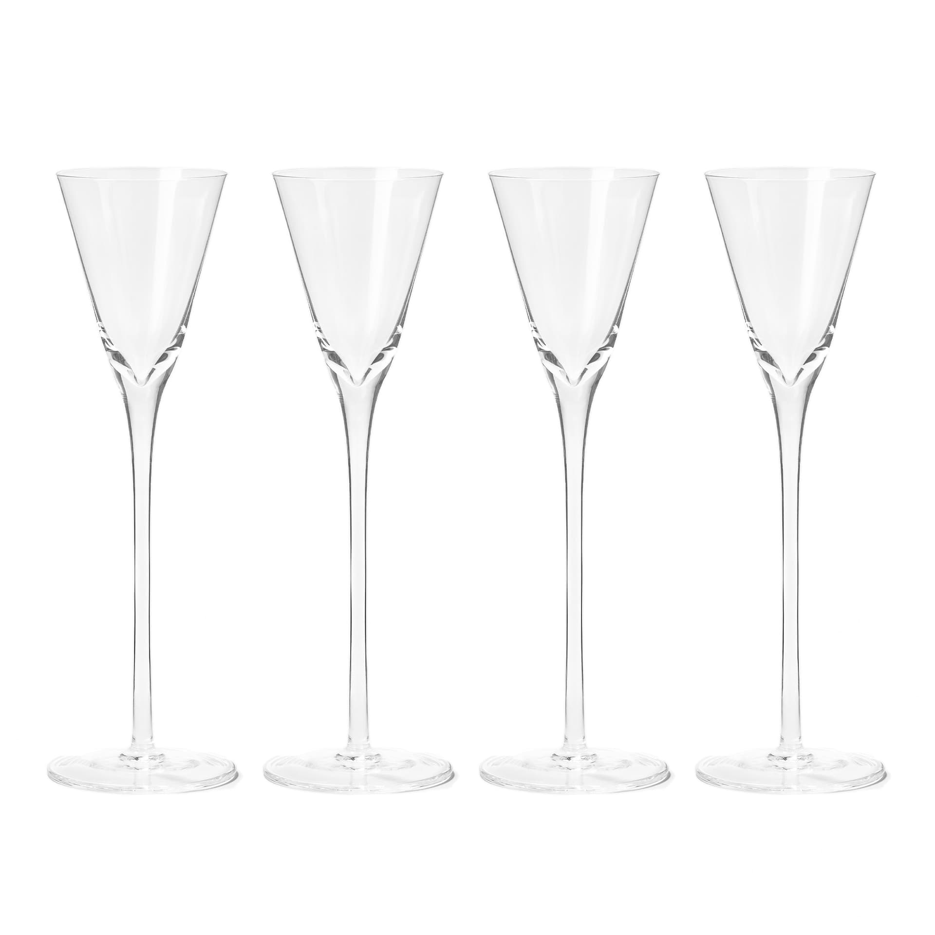 BOBO - Nubbe - Set of 4 - Snapsglass og shotglass - Gjennomsiktig