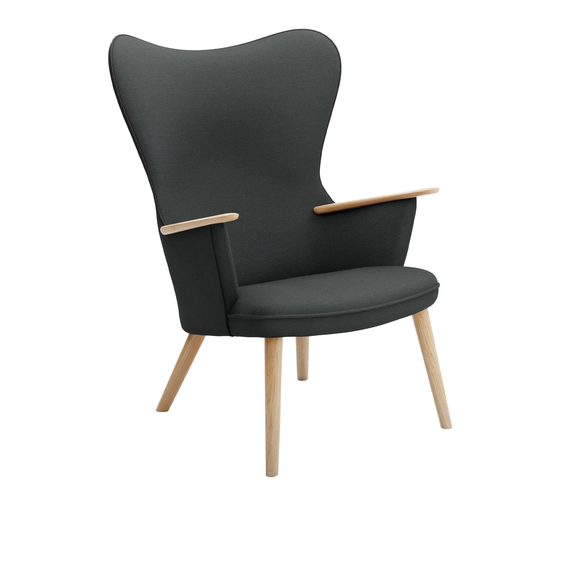 Carl Hansen - CH78 Fåtölj, Klarlackad Ek, Tyggrupp 3 Fiord 0191 - Lenestoler - Hans J. Wegner
