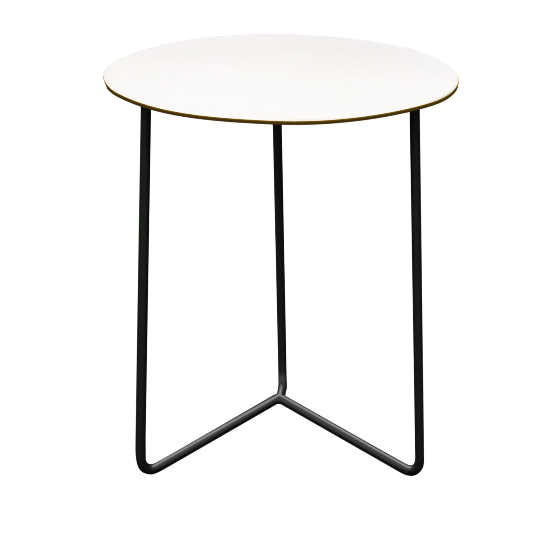 Grythyttan Stålmöbler - Hight Tech bord 60cm hvit laminat sort stativ - Utendørs spisebord - Tre
