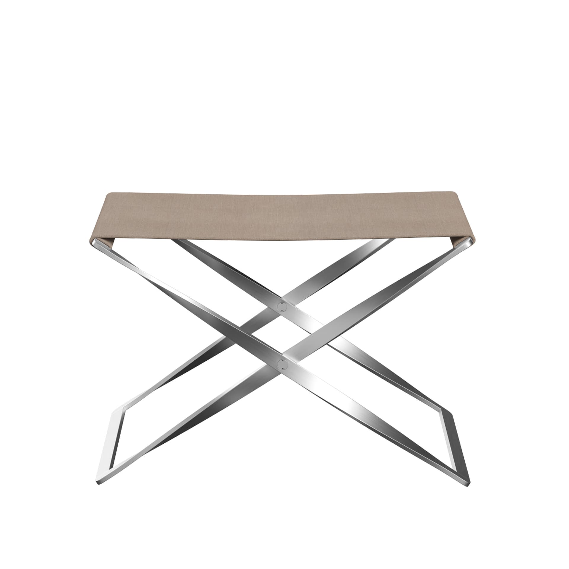 Fritz Hansen - PK91, Canvas, Natural - Skamler & Taburetter - Poul Kjærholm - Beige - Metall