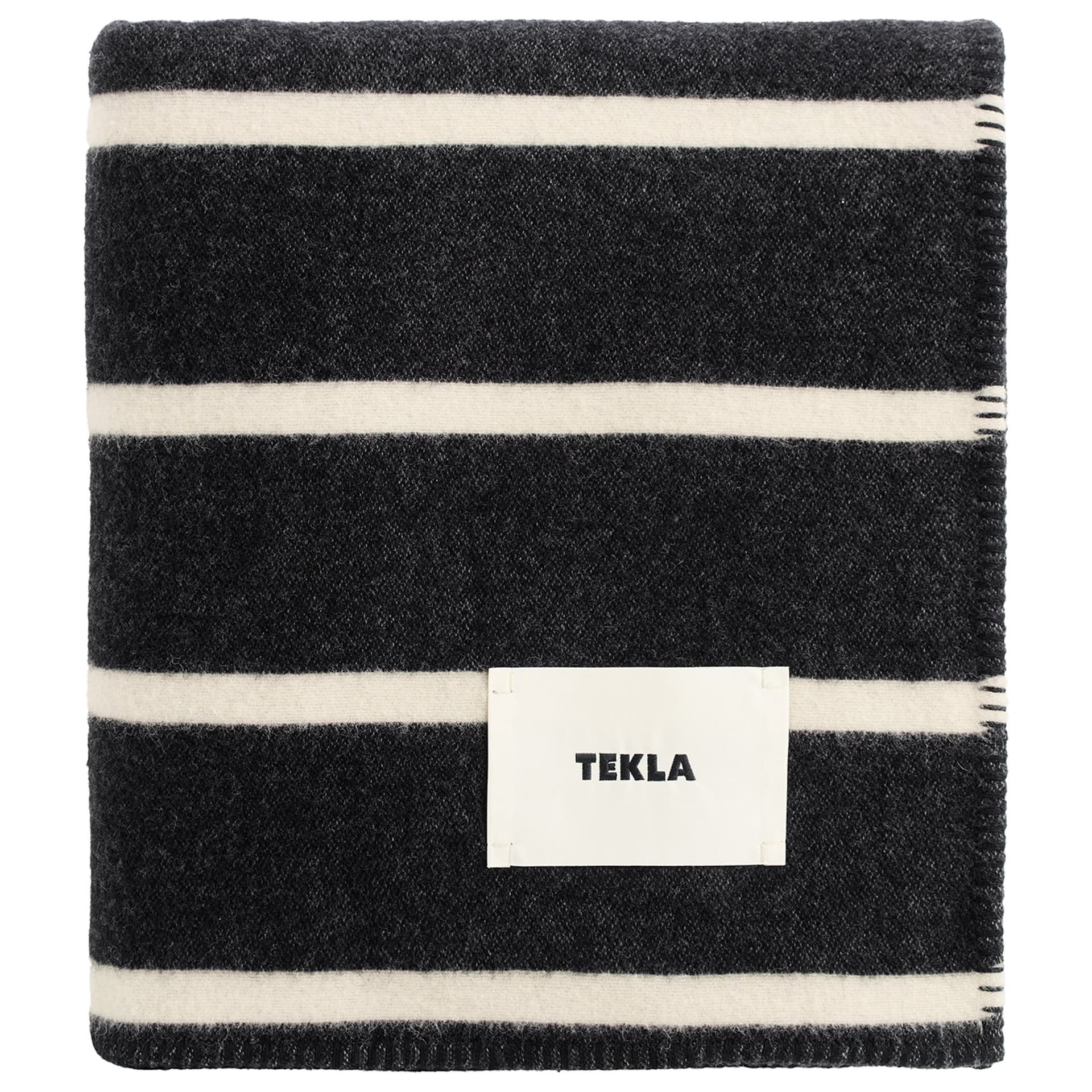 Tekla - Blanket Stripes Starling Stripes - Pledd og tepper - Svart - Bomull