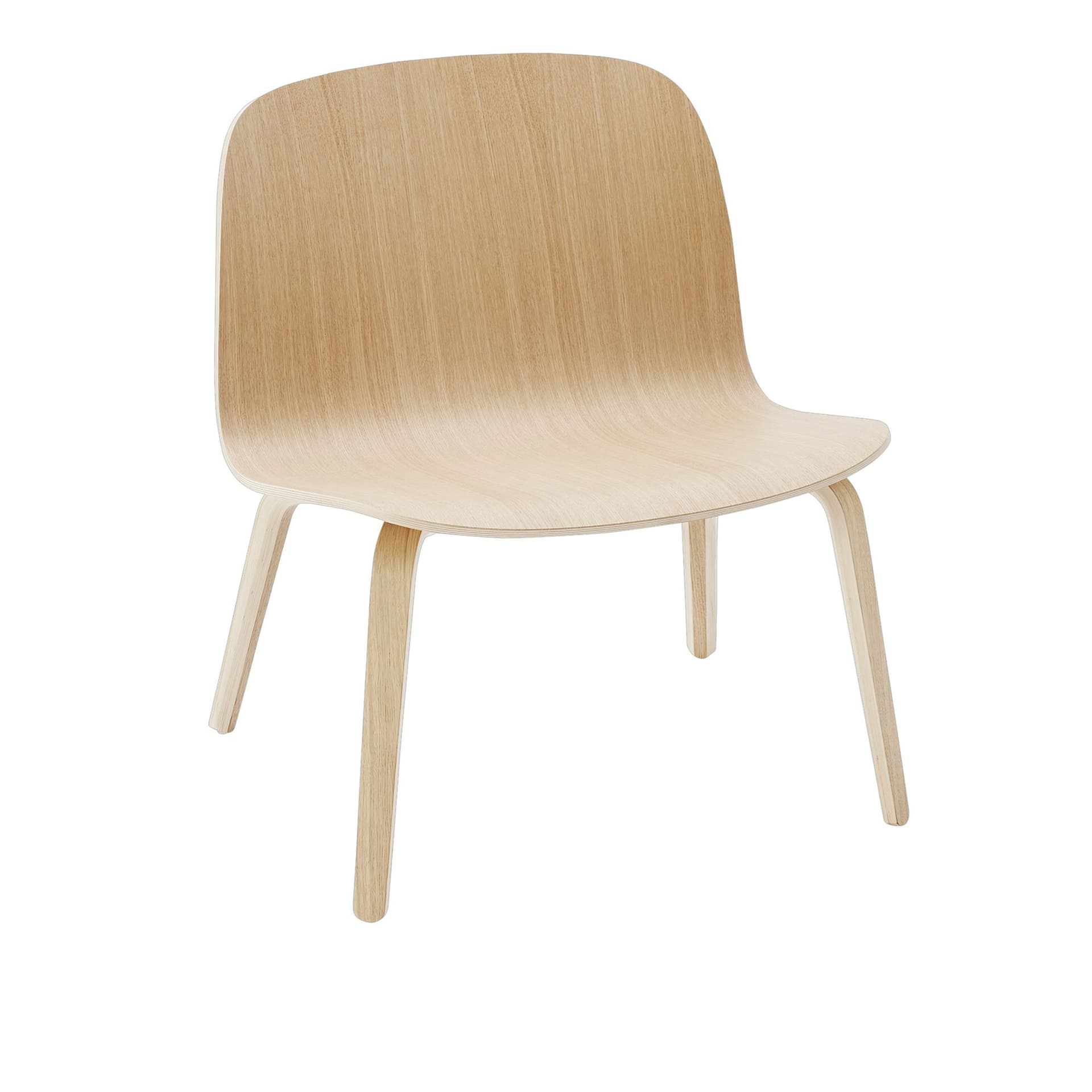 Muuto - Visu Lounge Chair Oak - Lenestoler - Mika Tolvanen - Beige - Metall/Tre