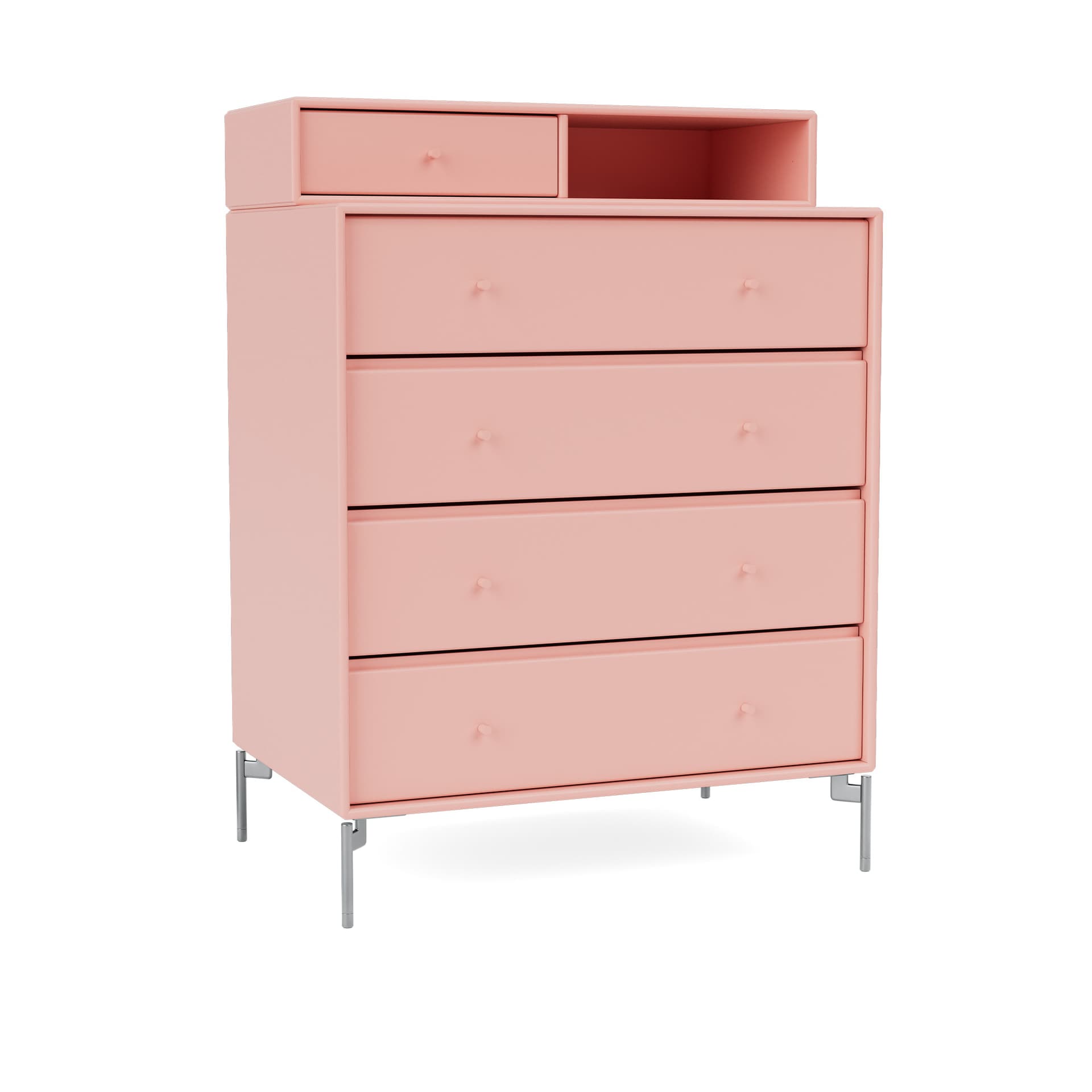 Montana - Keep Chest Of Drawers 167-Ruby Matt Chrome - Skjenker - Peter J. Lassen - Rosa - Tre