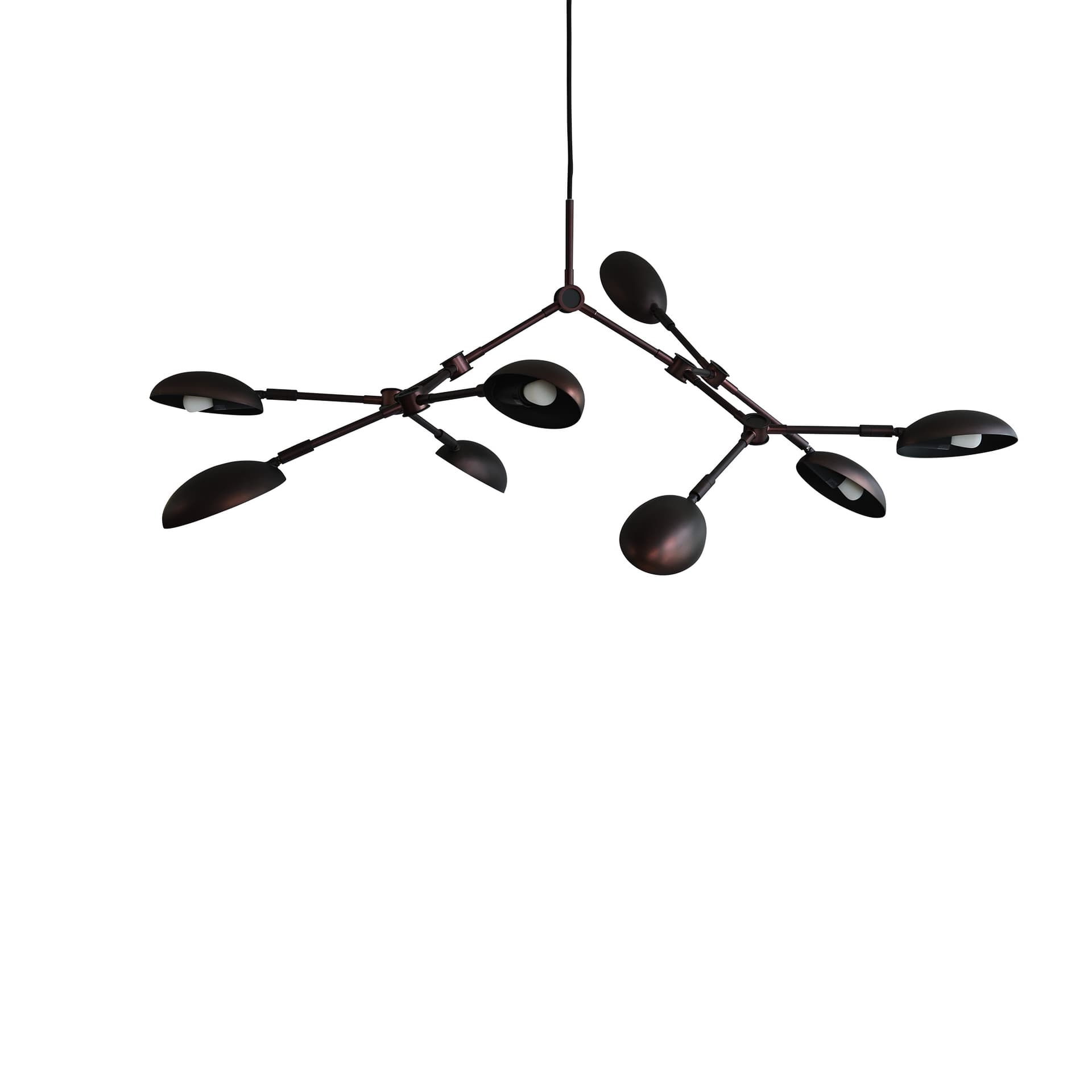 101 Copenhagen - Drop Chandelier Mini Burned Black - Lysekroner - Kristian Sofus Hansen,Tommy Hyldahl - Svart
