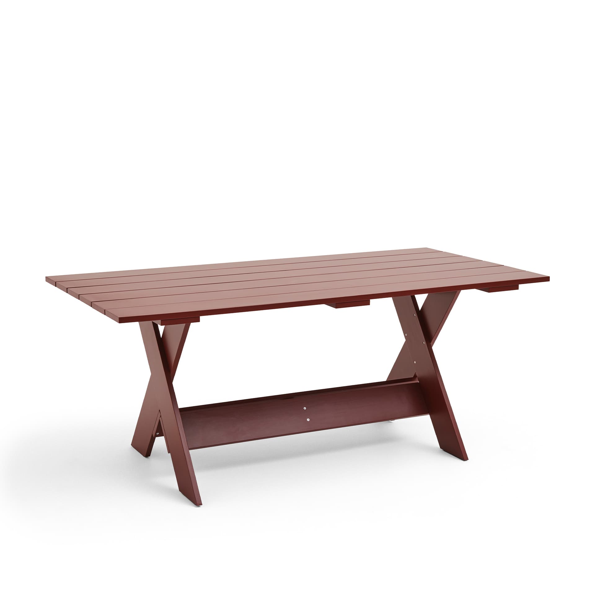 HAY - Crate Dining Table L180 - Iron red - Utendørs spisebord - Gerrit Rietveld - Rød - Tre