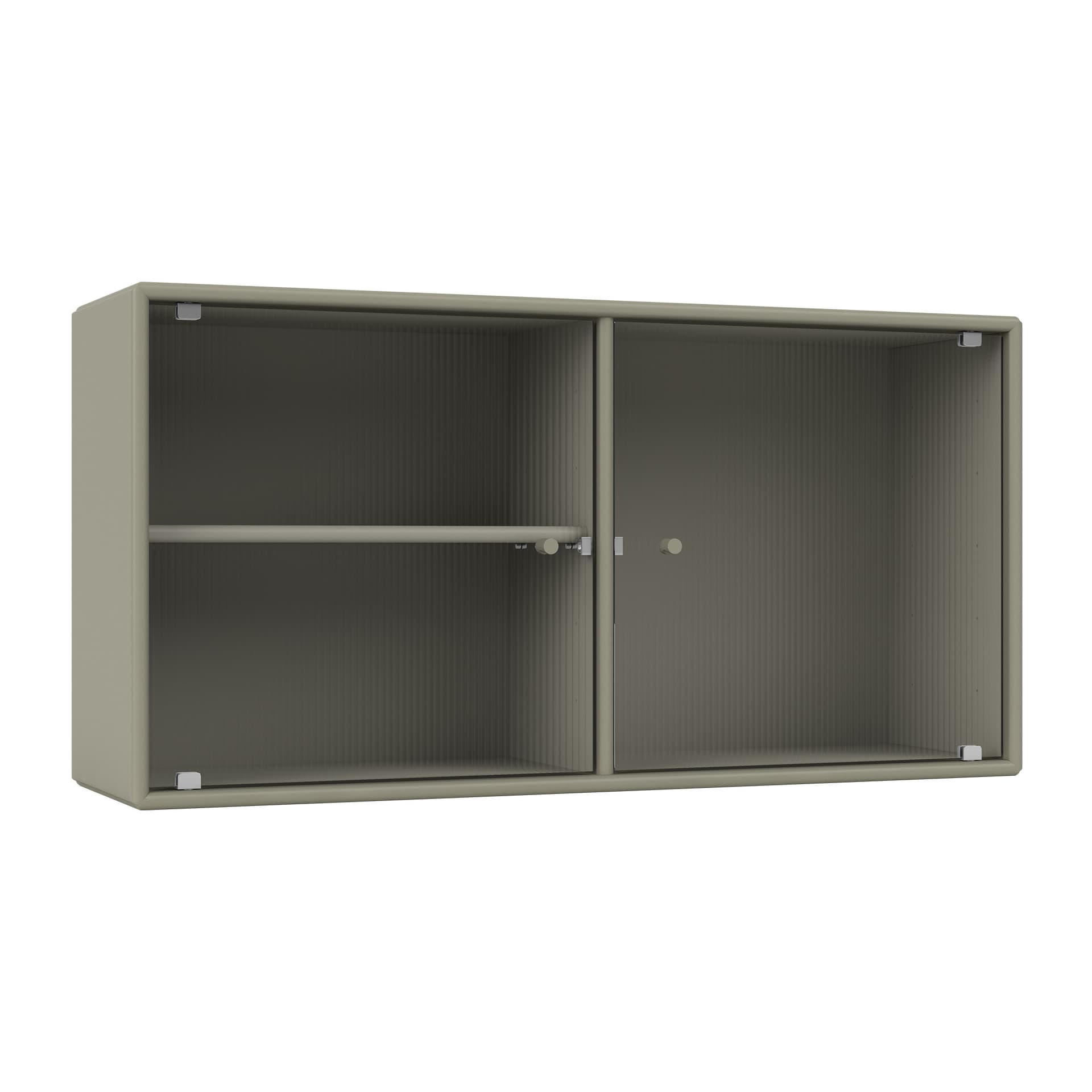 Montana - Ripple I Vitrine Cabinet 144-Fennel 04 Suspension Rails - Vitrineskap - Peter J. Lassen - Grønn - Glass/Tre