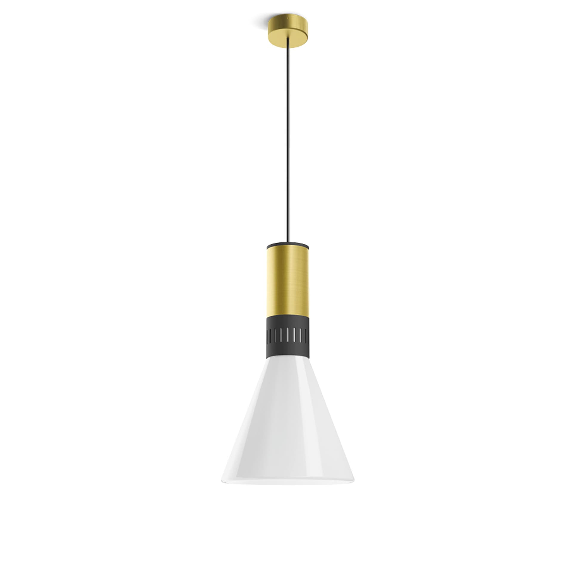 Stilnovo - Cono Single Phase-Cut pendellampe satin gold - Pendellamper - Stilnovo - Gull