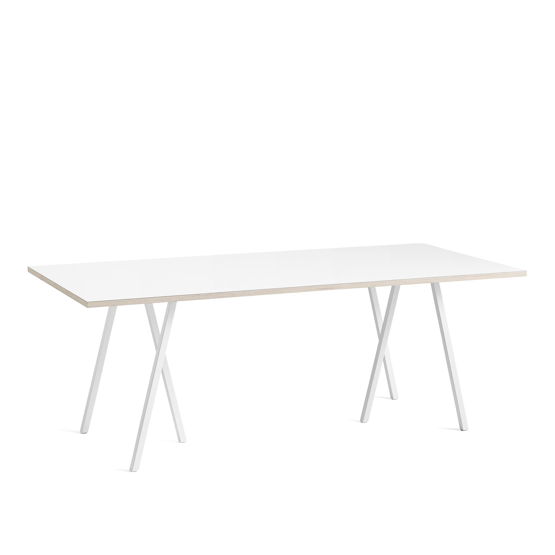 HAY - Loop Stand Table - White - 200 x 92,5 cm - Spisebord - Leif Jørgensen - Hvit - Metall/Tre