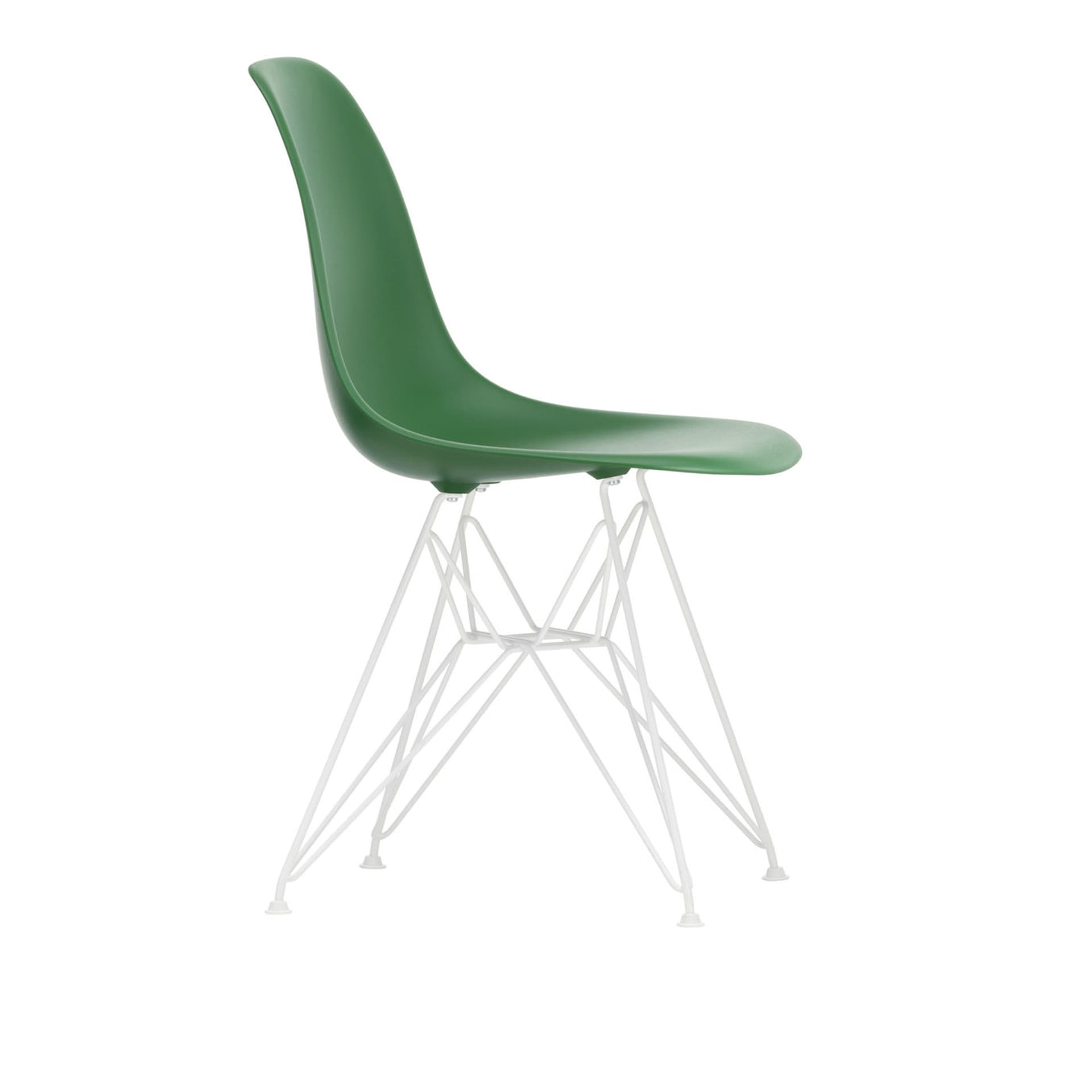 Vitra - Eames RE Plastic Chair DSR 17 Emerald, White Base - Spisestoler - Charles & Ray Eames - Grønn - Metall/Plast