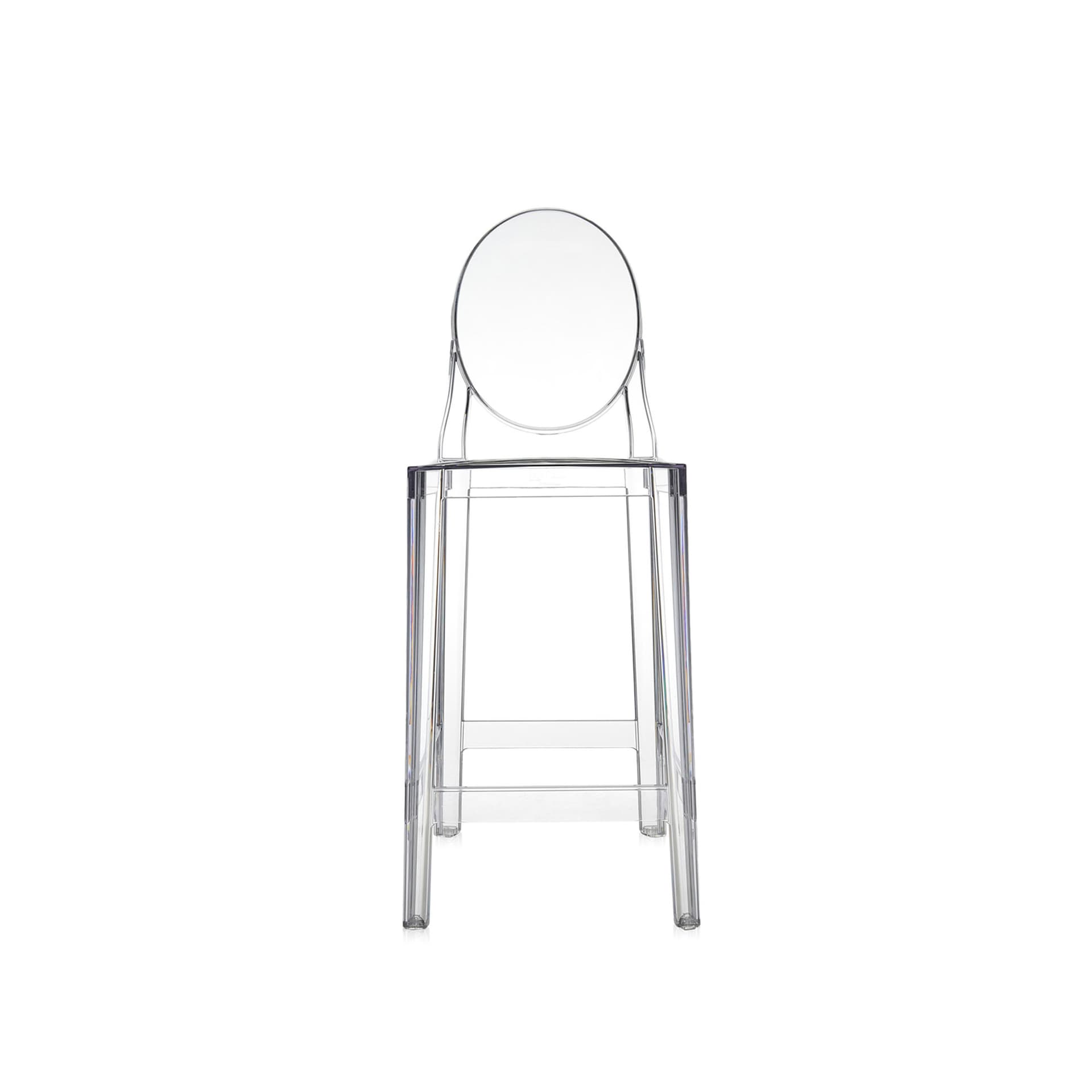 Kartell - One More Stool Oval Back Rest H.65 cm Crystal - Barstoler & barkrakker - Philippe Starck - Gjennomsiktig - Plast