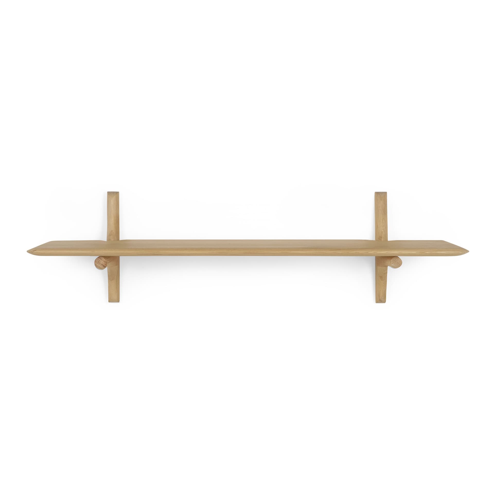 Ethnicraft - PI vegghylle 35x100 cm eik - Vegghyller - Alain Van Havre - Beige - Tre
