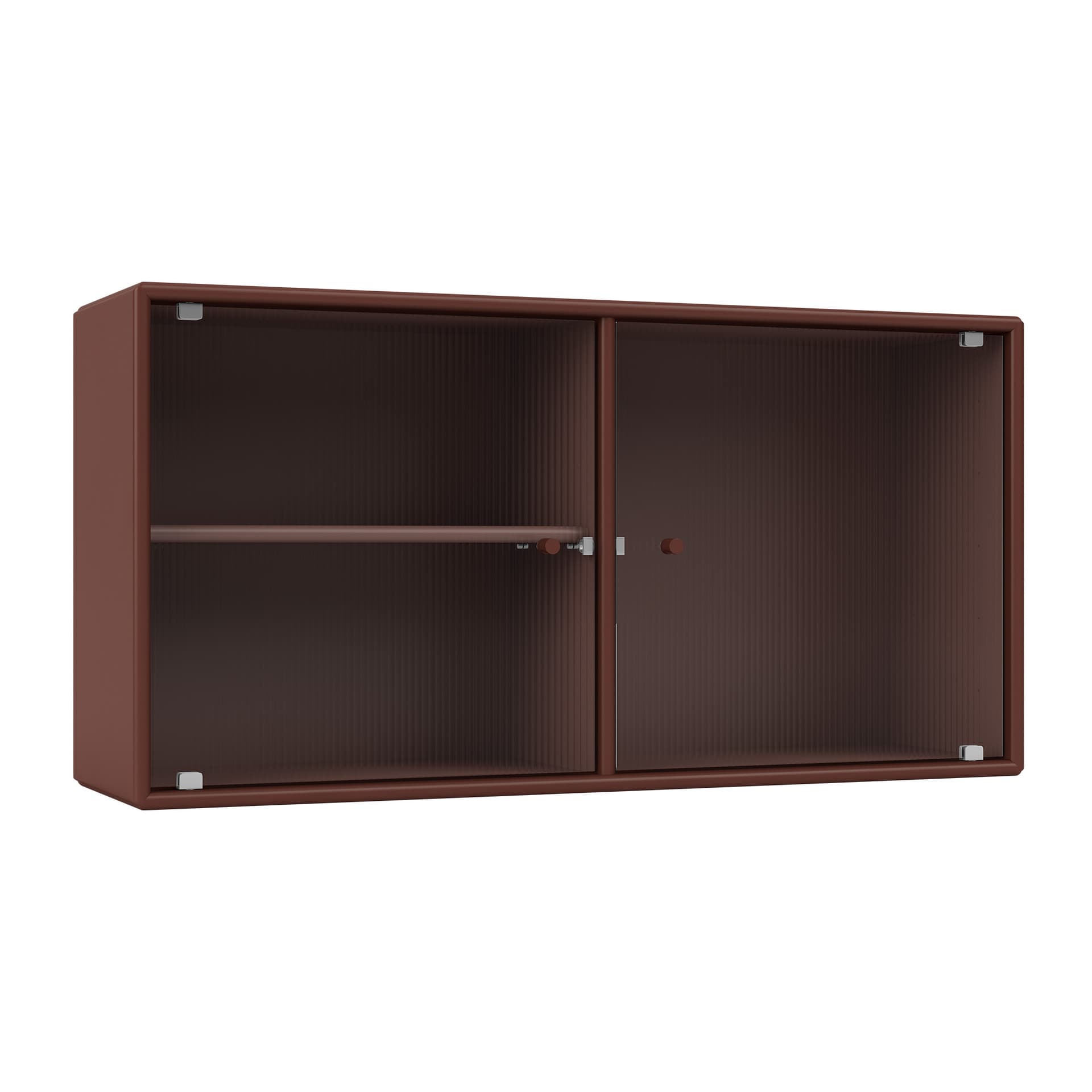 Montana - Ripple I Vitrine Cabinet 155-Masala 04 Suspension Rails - Vitrineskap - Peter J. Lassen - Brun - Glass/Tre