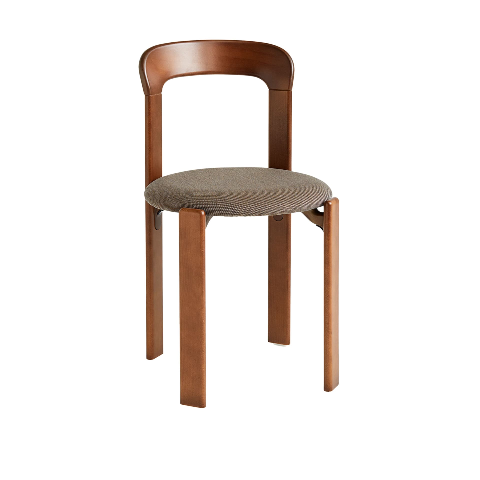 HAY - Rey Chair - Umber brown waterbased lacquered beech, seat upholstery Steelcut Trio 376 REY22 - Spisestoler - Bruno Rey - Brun - Tre