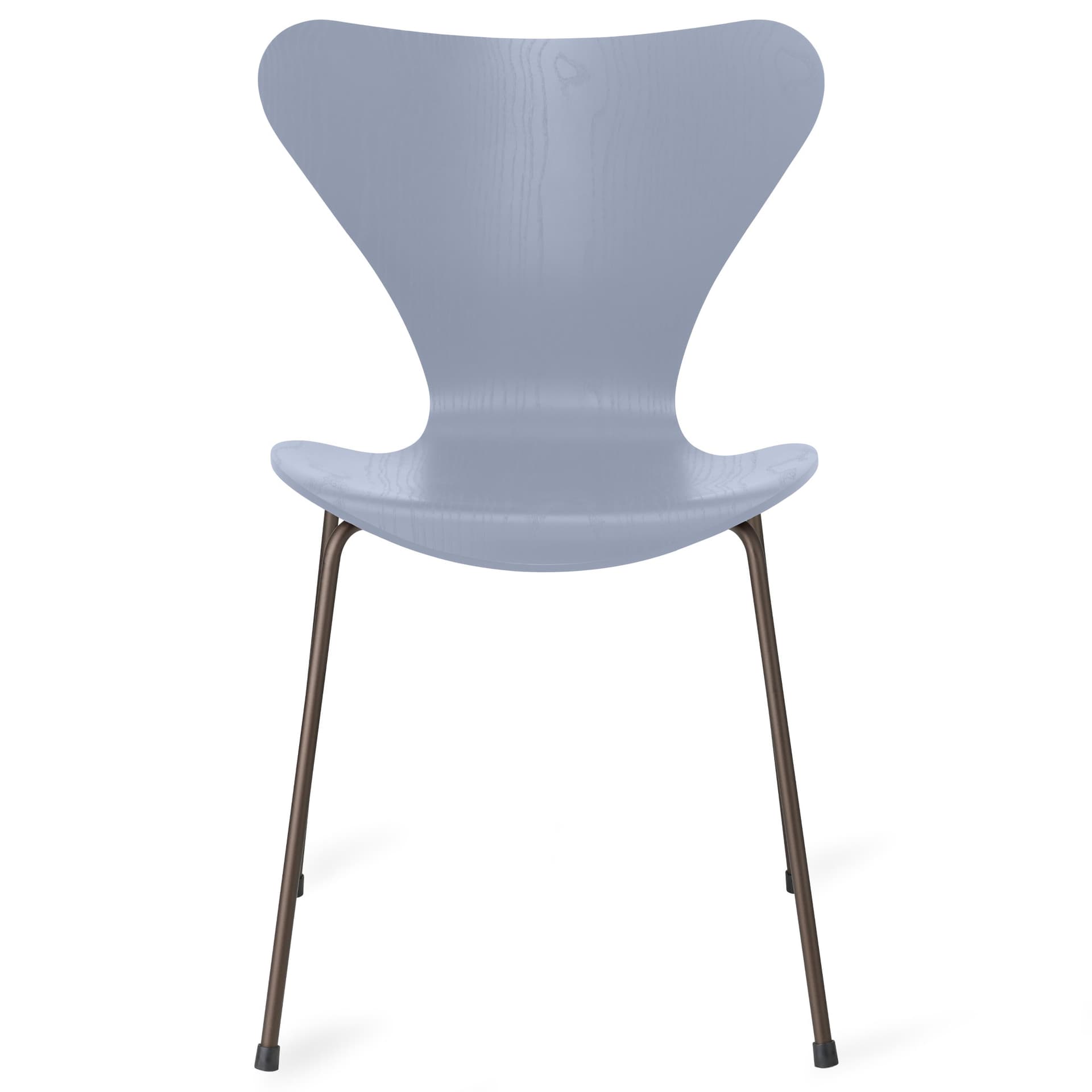 Fritz Hansen - Series 7 stol 3107 farget askfiner stålram brun bronse lavender blue - Spisestoler - Arne Jacobsen - Blå - Metall/Tre