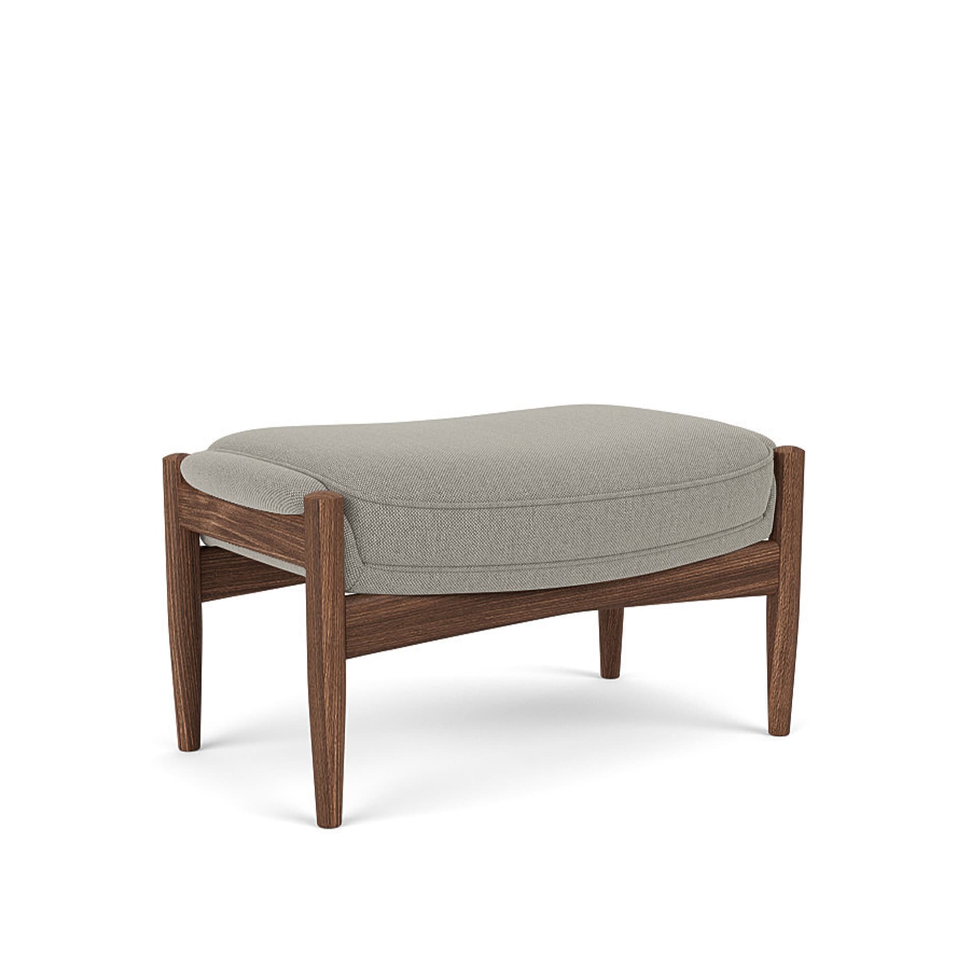 Audo Copenhagen - The Seal Ottoman Walnut / Re-wool 0218 - Skamler & Taburetter - Ib Kofod-Larsen - Beige - Tre/Tekstilmateriale/Skum