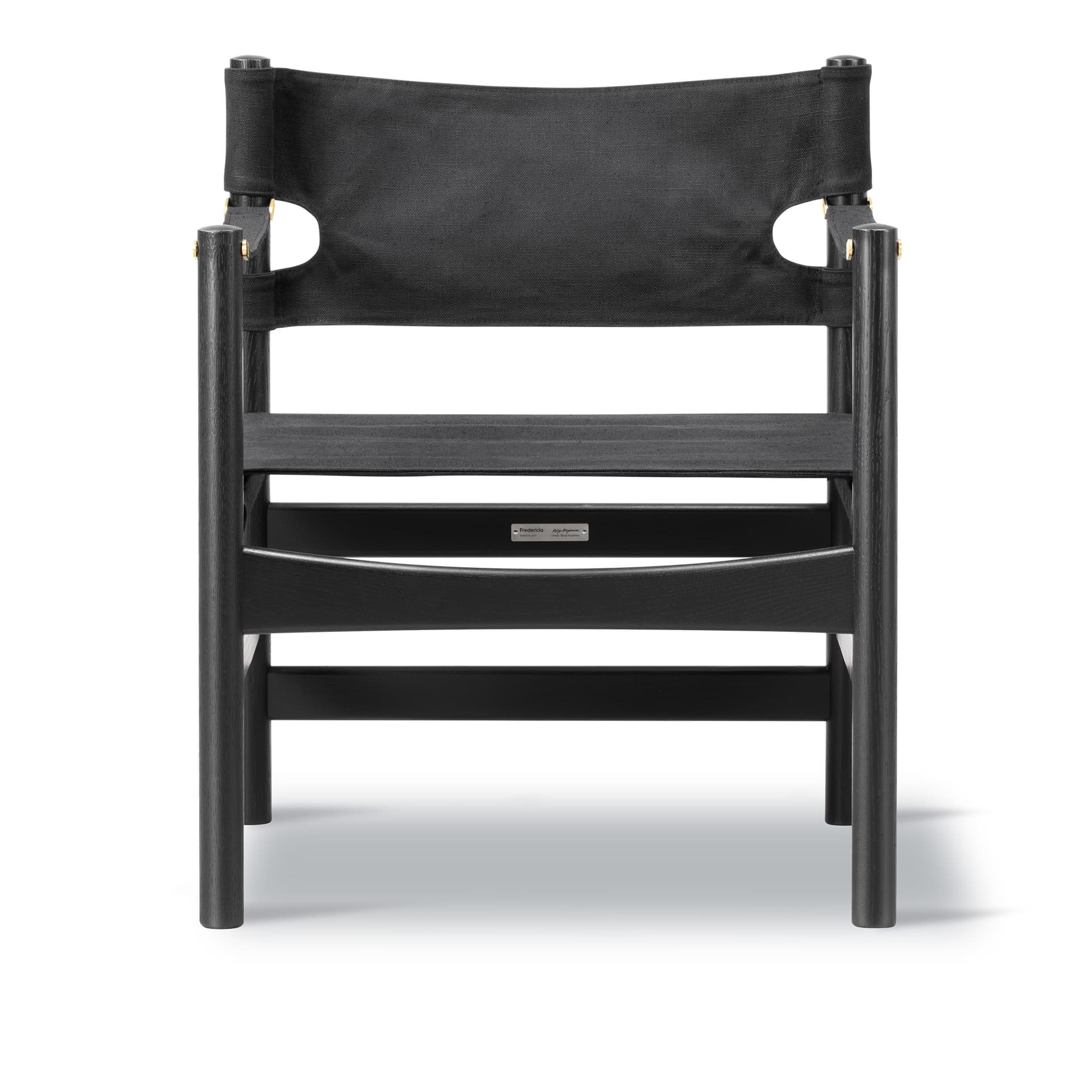 Fredericia Furniture - Mogensen Lounge chair - Canvas 21 Chair - Oak black lacquer - Black canvas - Lenestoler - Børge Mogensen - Svart - Tekstilmateriale