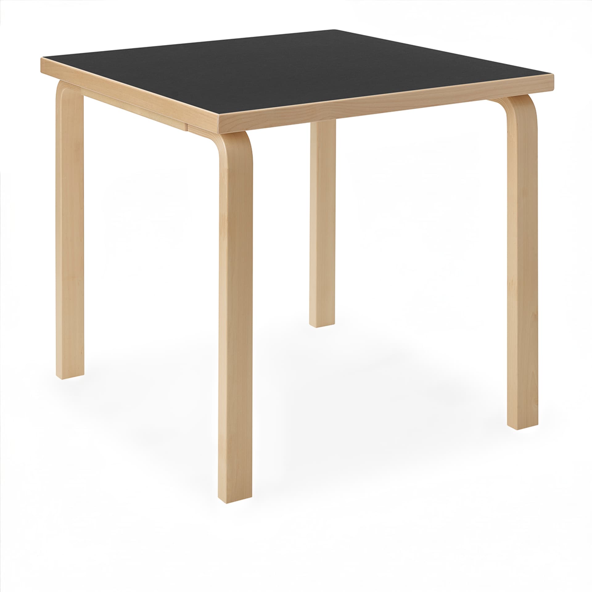 Artek - Aalto Bord 81C, Svart linoleum, Klarlackad - Spisebord - Alvar Aalto - Svart - Tre
