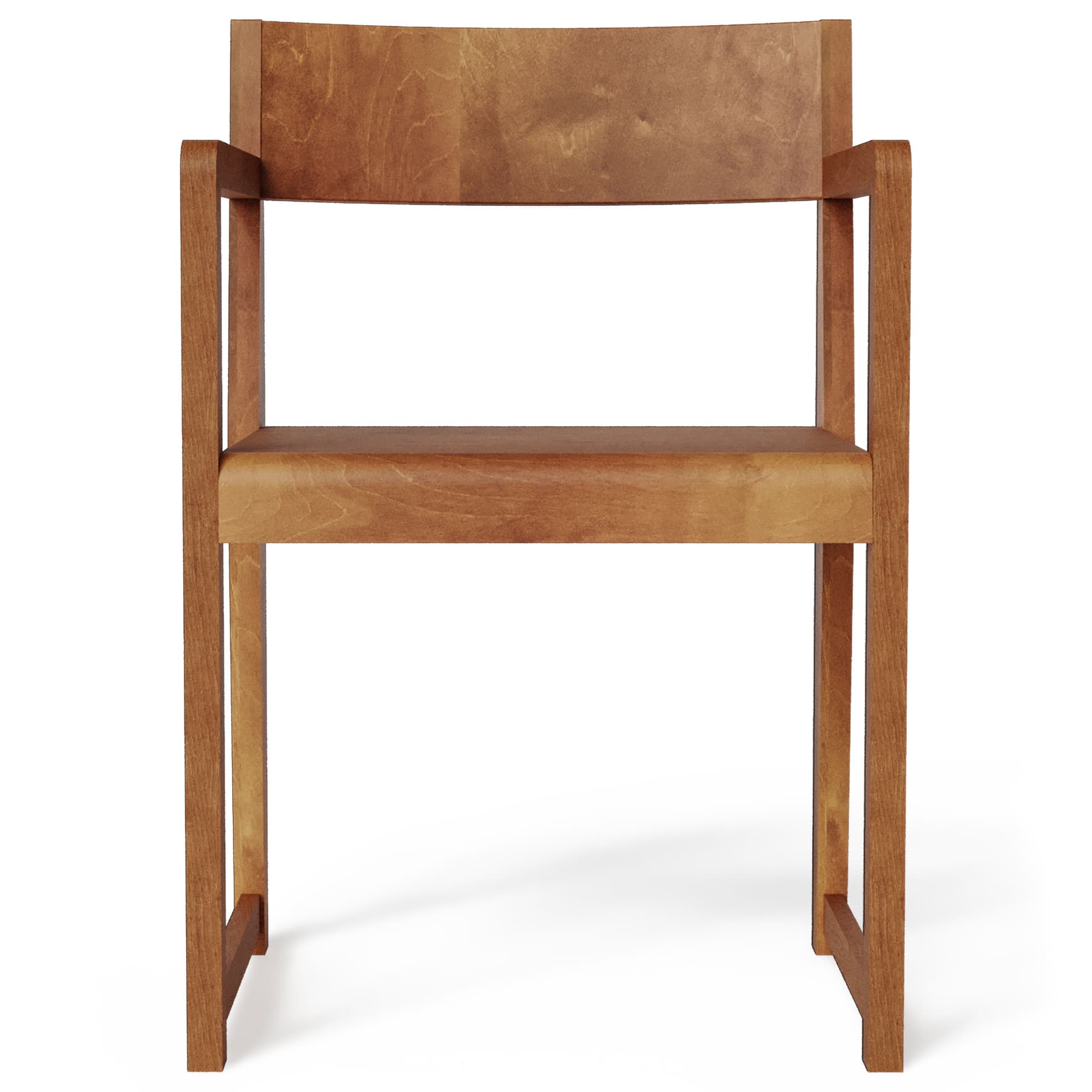 Frama - Armrest Chair 01 matstol warm brown birch - Spisestoler - Frama Studio - Brun - Tre