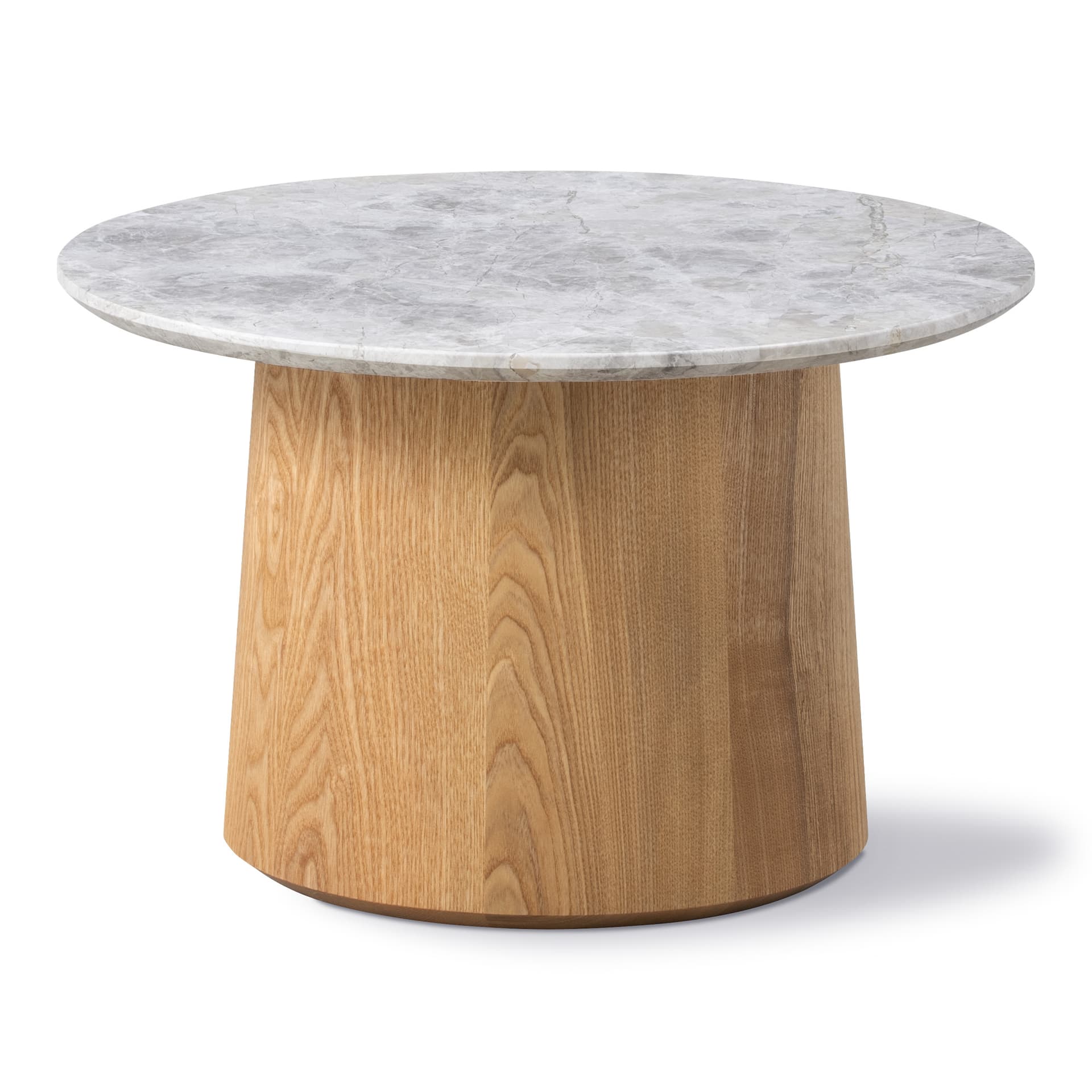 Fredericia Furniture - Niveau Coffee table Ø45 - Tundra Grey - Ash oil treated - Ø45 cm - height 29 cm - Småbord & sidebord - Cecilie Manz