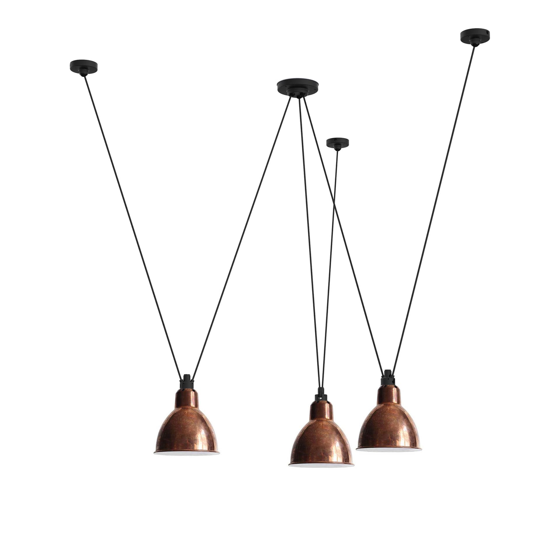DCWéditions - Les Acrobates De Gras 325 XL Round Raw Copper/White Inside - Pendellamper - Bernard-Albin Gras - Kobber