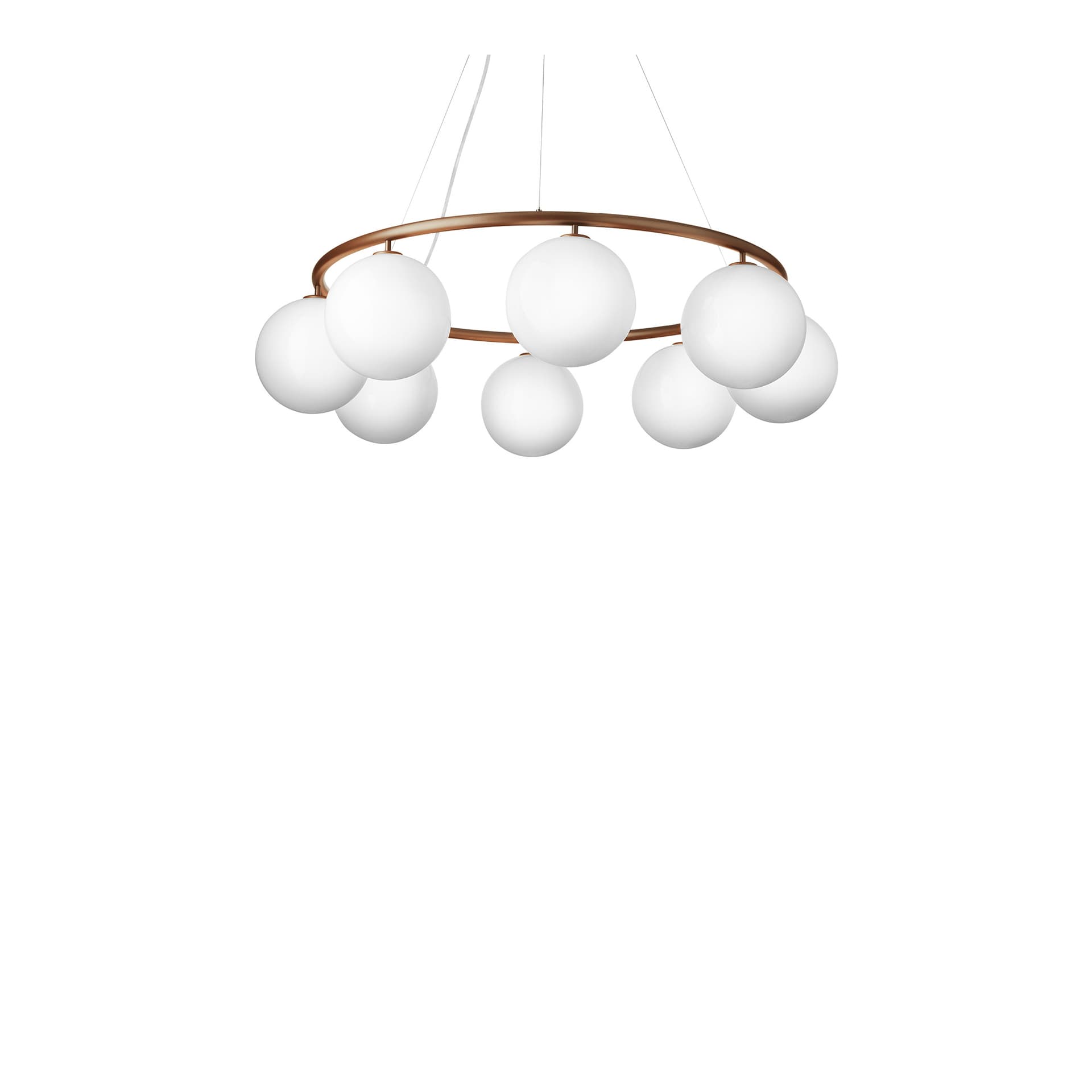 Nuura Aps - Miira 8 Circular lysekrone, bronse/hvit, Ø 100 cm Nuura