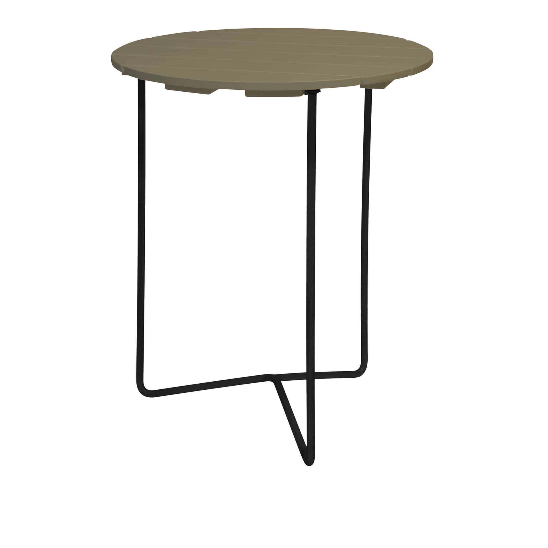 Grythyttan Stålmöbler - Bord 6B Ø60cm svart stativ lysegrønn eik - Utendørs småbord & sidebord - Grønn