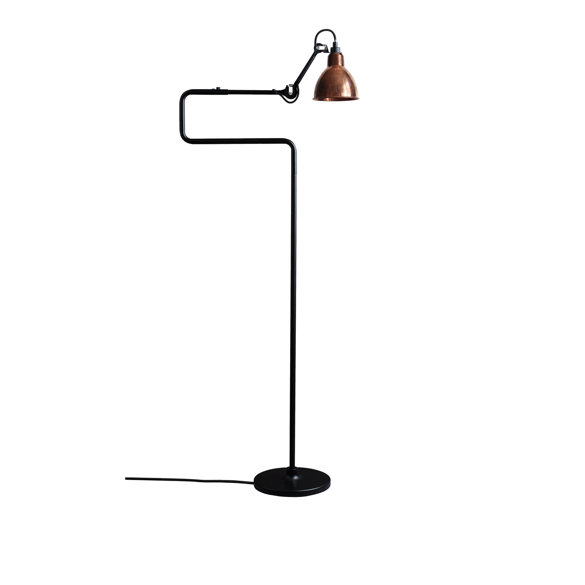 Lampe Gras - 411 Golvlampe Svart/Raw Kobber
