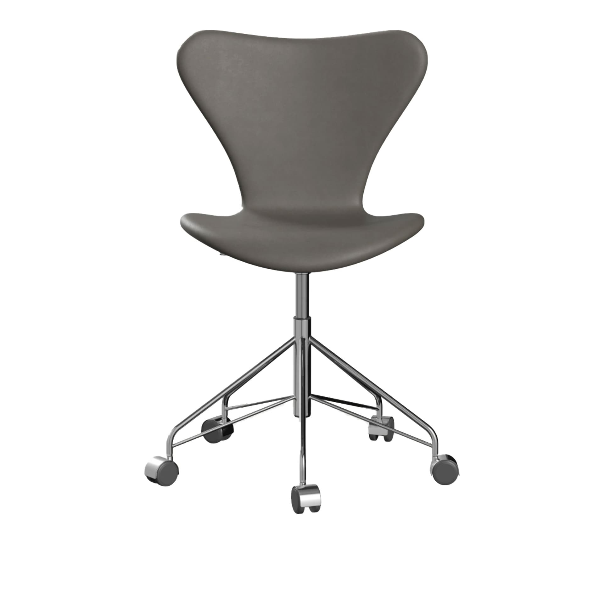Fritz Hansen - 3117 Sjuan, Fully Upholstered, Base Chromed - Kontorstoler - Arne Jacobsen