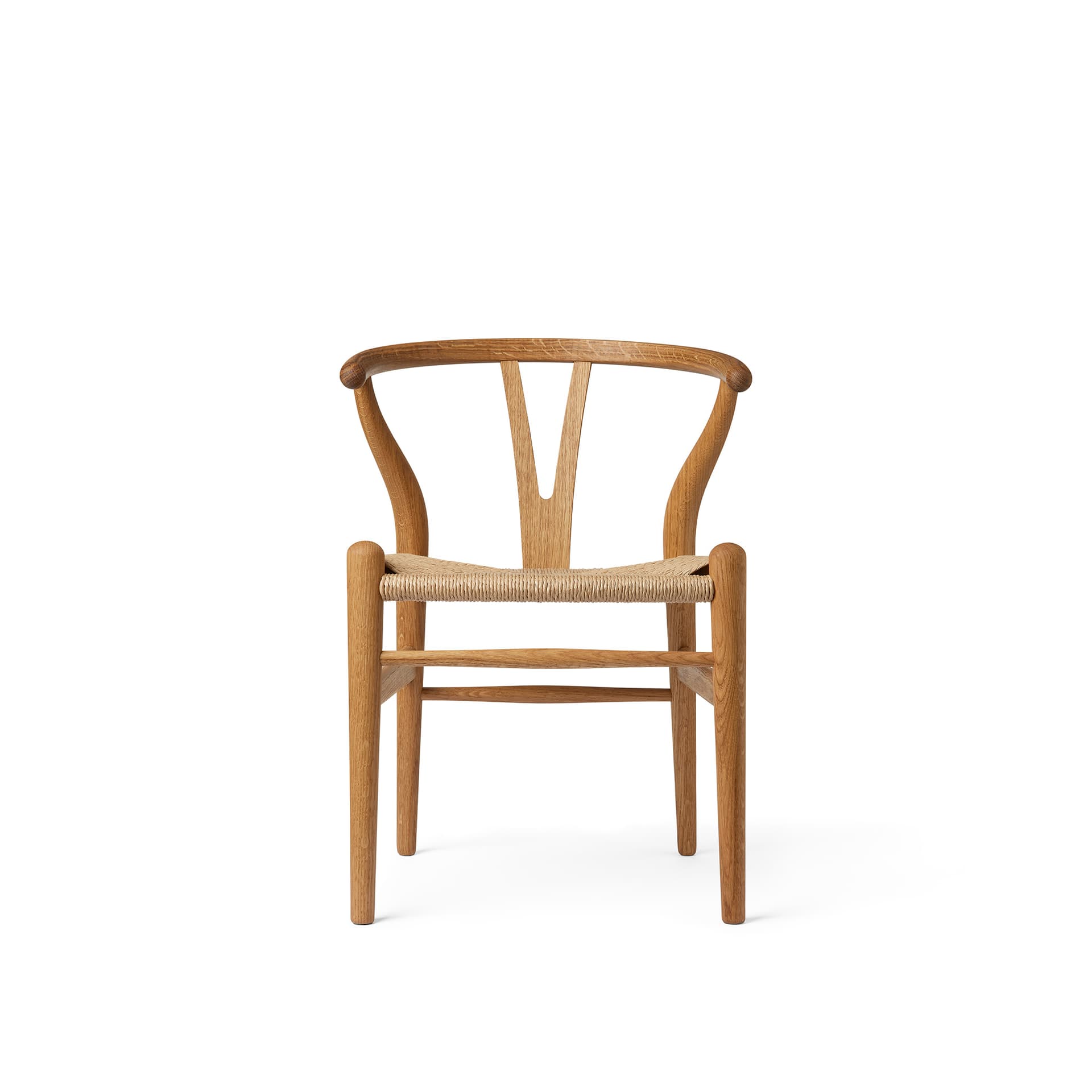 Carl Hansen - CH24 Child Oak Oil FSC® 70% Natural Cord - Stoler for barn - Beige - Naturlig materiale/Tre