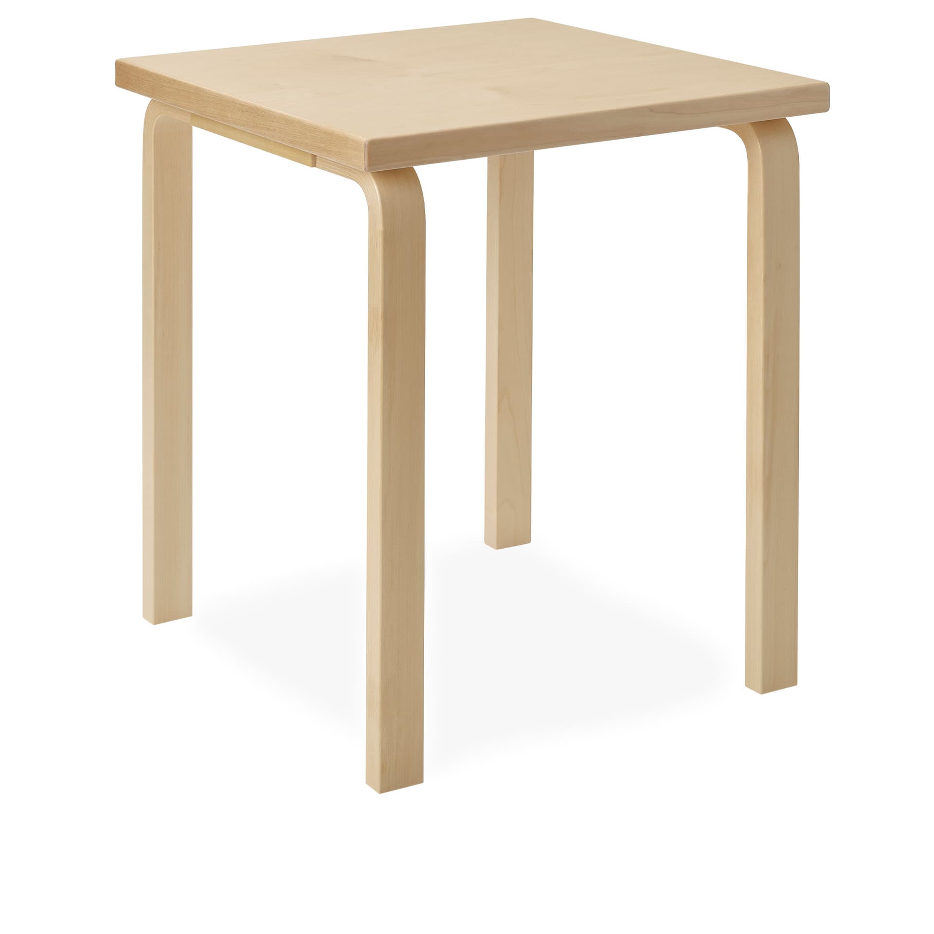 Artek - Aalto bord kvadratiskt 80C björkfanér - Spisebord - Alvar Aalto - Tre farget - Tre