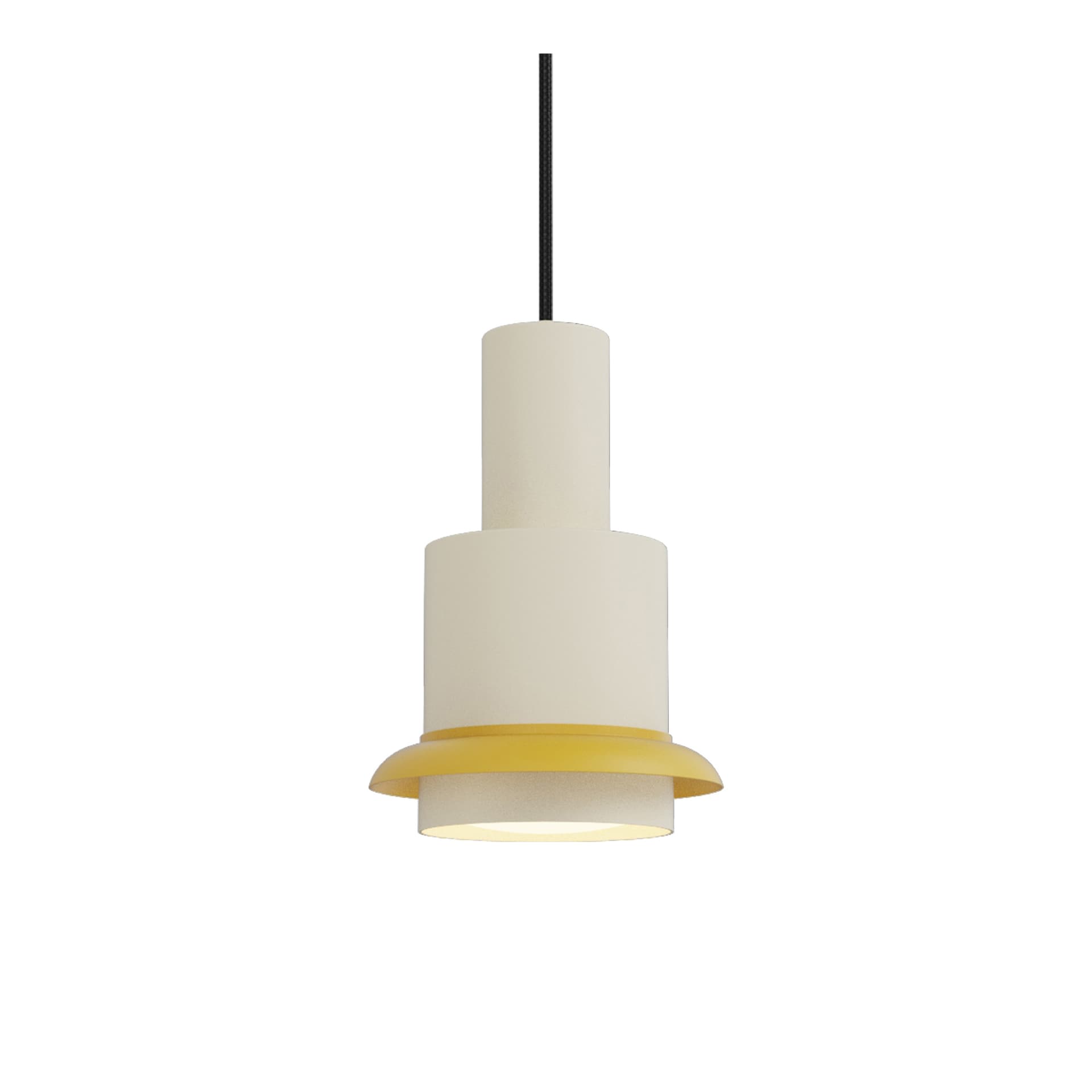 DCW - Chaumont Pendel Ø19xH28 White/Yellow