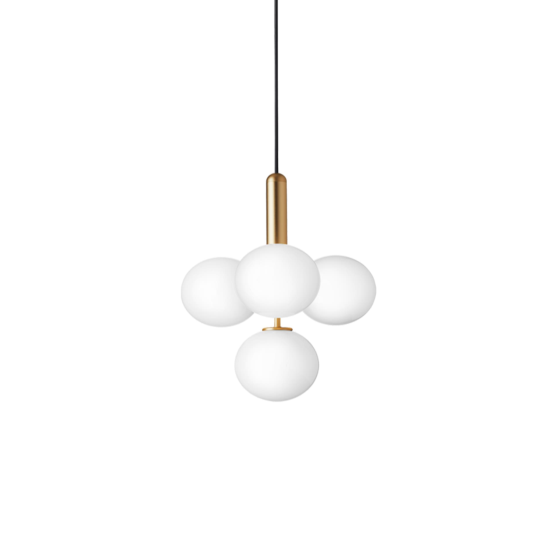 Nuura Aps - Miira 4 Lysekrone Brass/Opal White Nuura